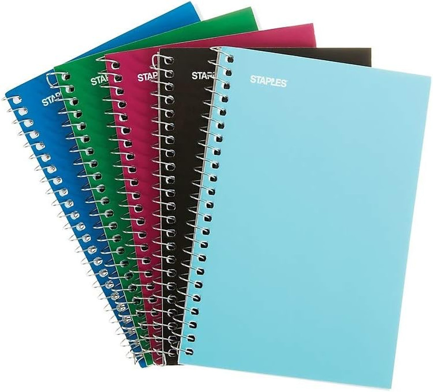 STAPLES Memo Pads 4-Inch X 6-Inch College Assorted 50 Sh./Pad 5 Pads/Pk