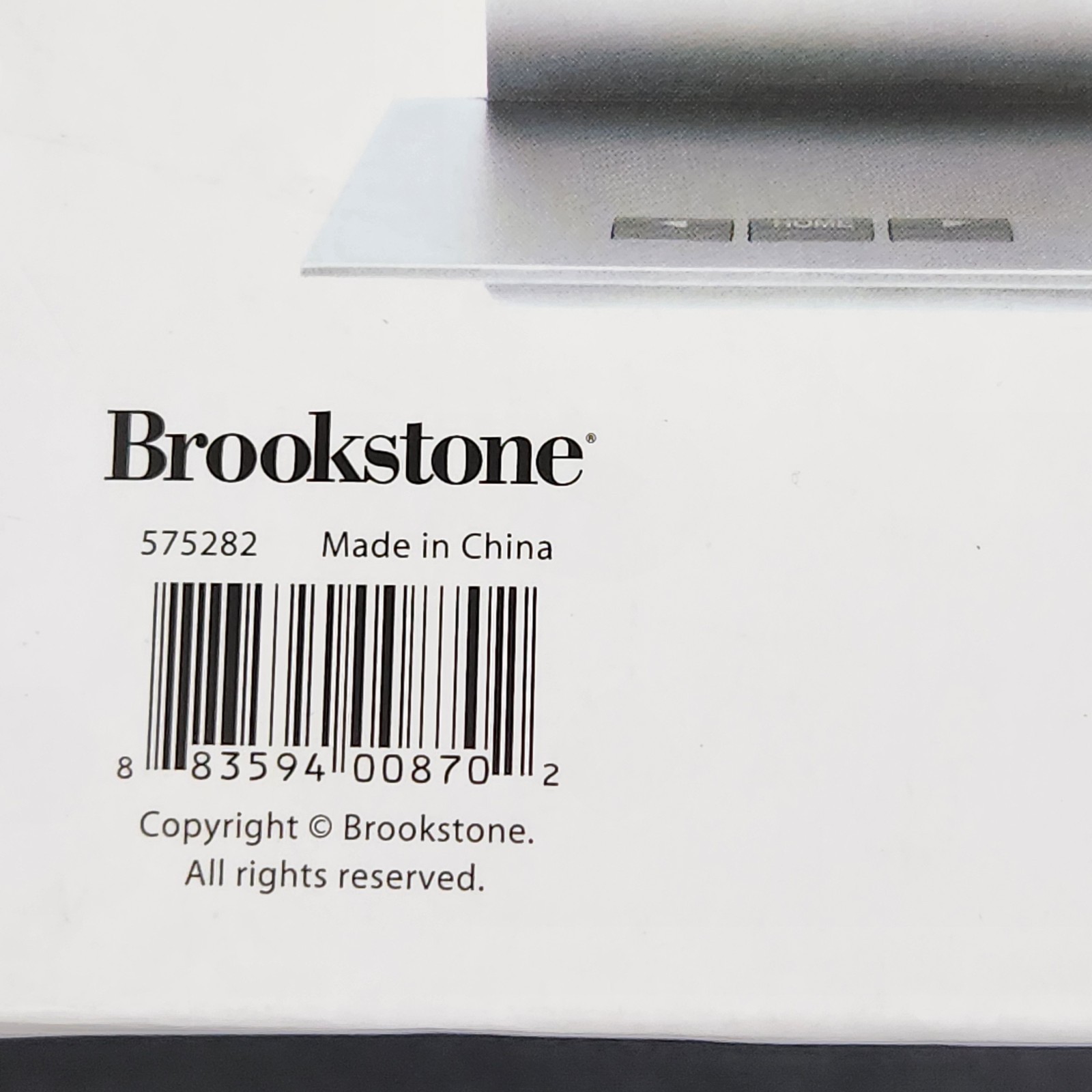 Vintage Brookstone 100-Year LCD Digital Calendar Desk Clock Silver Model 575282