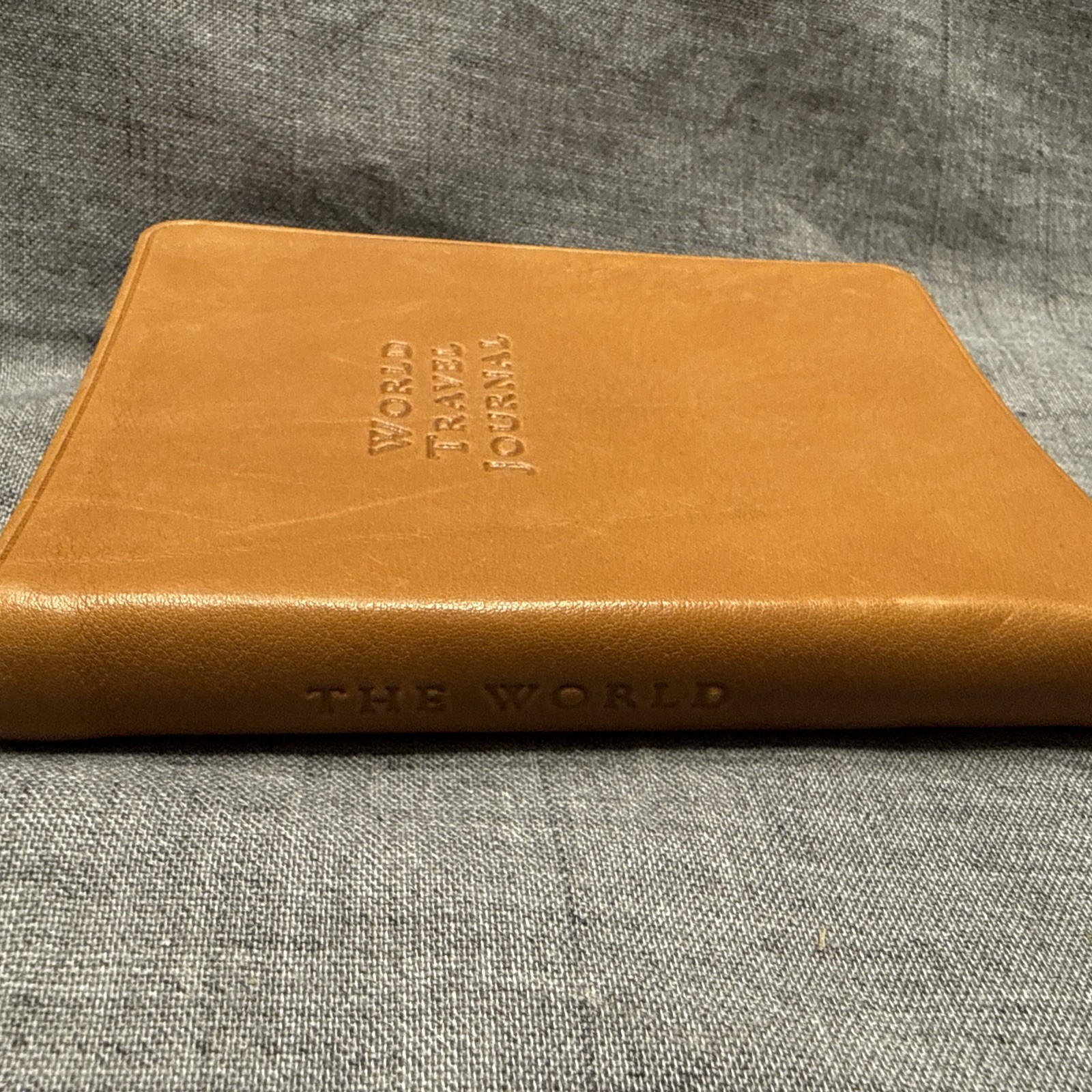 VTG Graphic Image Leather World Travel Journal Gold Gilt Edges Maps 2004 New