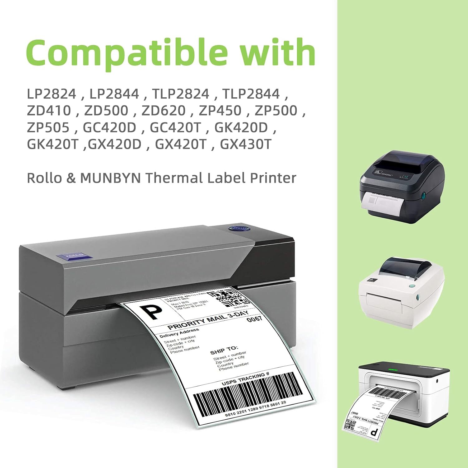 4×6″ Direct Thermal Shipping Postage Labels 220/Roll Compatible Dymo 4XL 1744907
