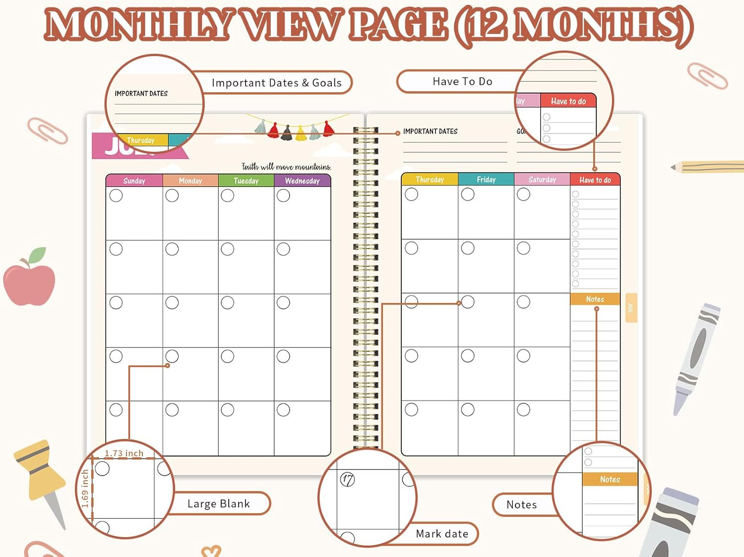 Undated Teacher Planner 2026-2027 – Teacher Lesson Planner, 9”X11”, Newly Page