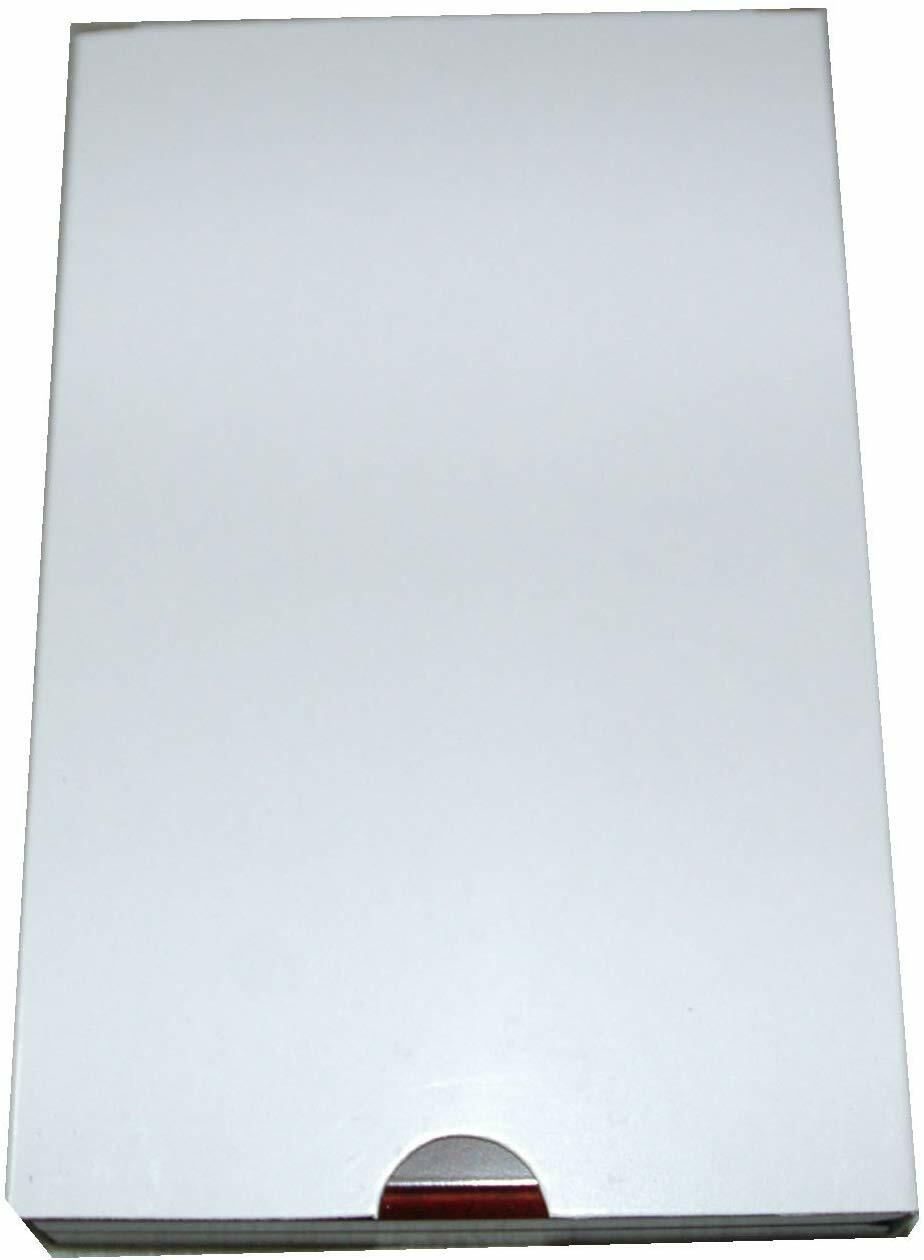 Silver Metal Card Holder & Pen with Swarovski Crystal in Luxury Wood Box