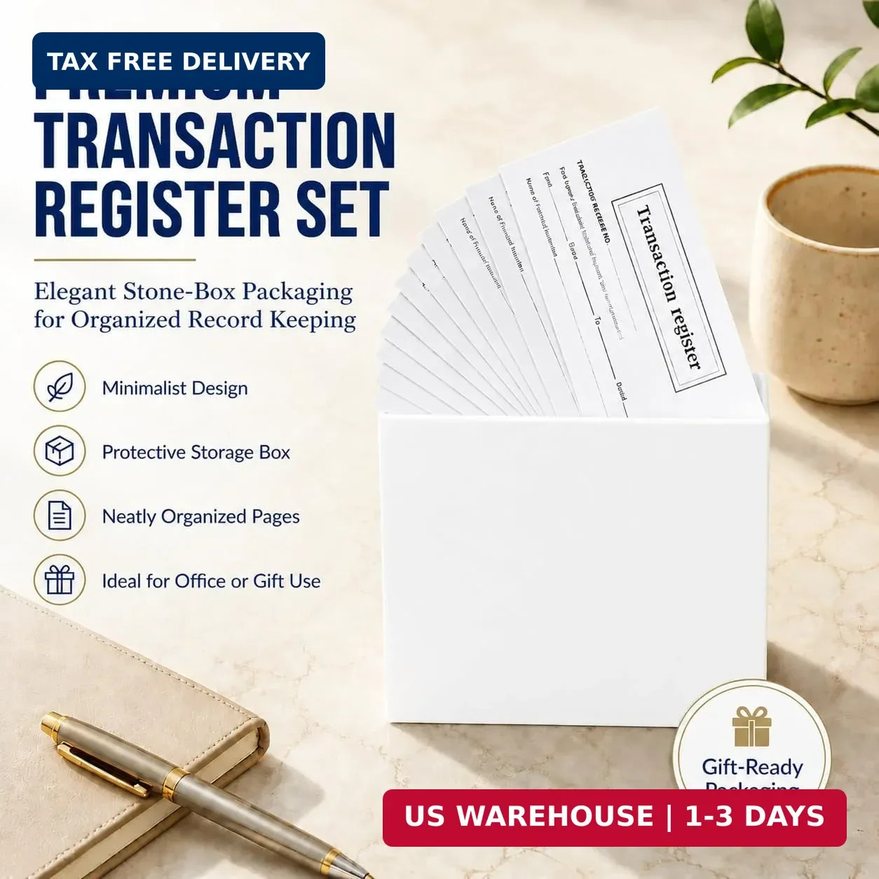 12 Pcs Checkbook Register, 6″ x 3″ Easy to Read Black & White Check Registers