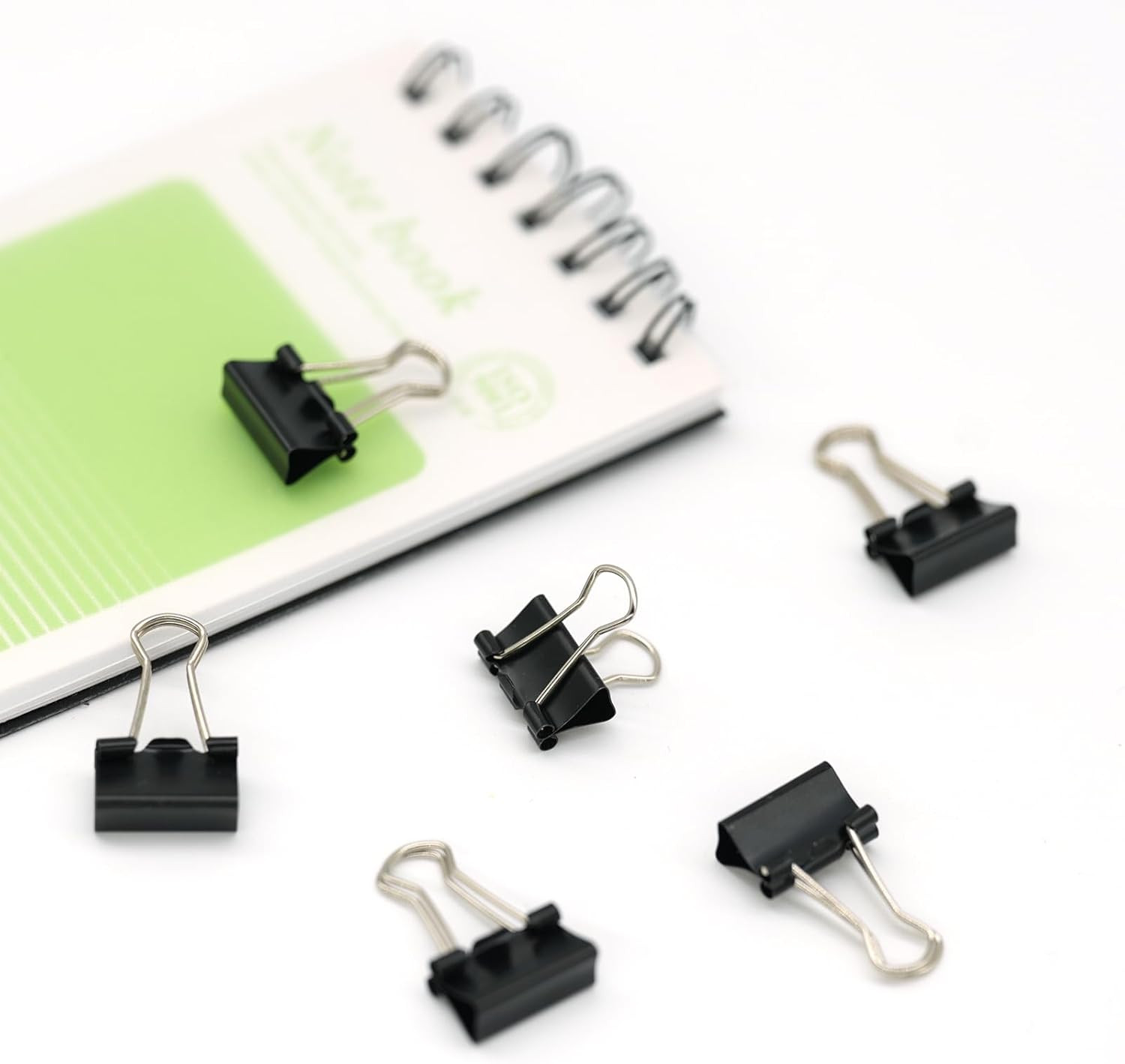 48Pcs Mini Binder Clips 0.5 (13mm), Black Paper Clips for Office & School Suppli