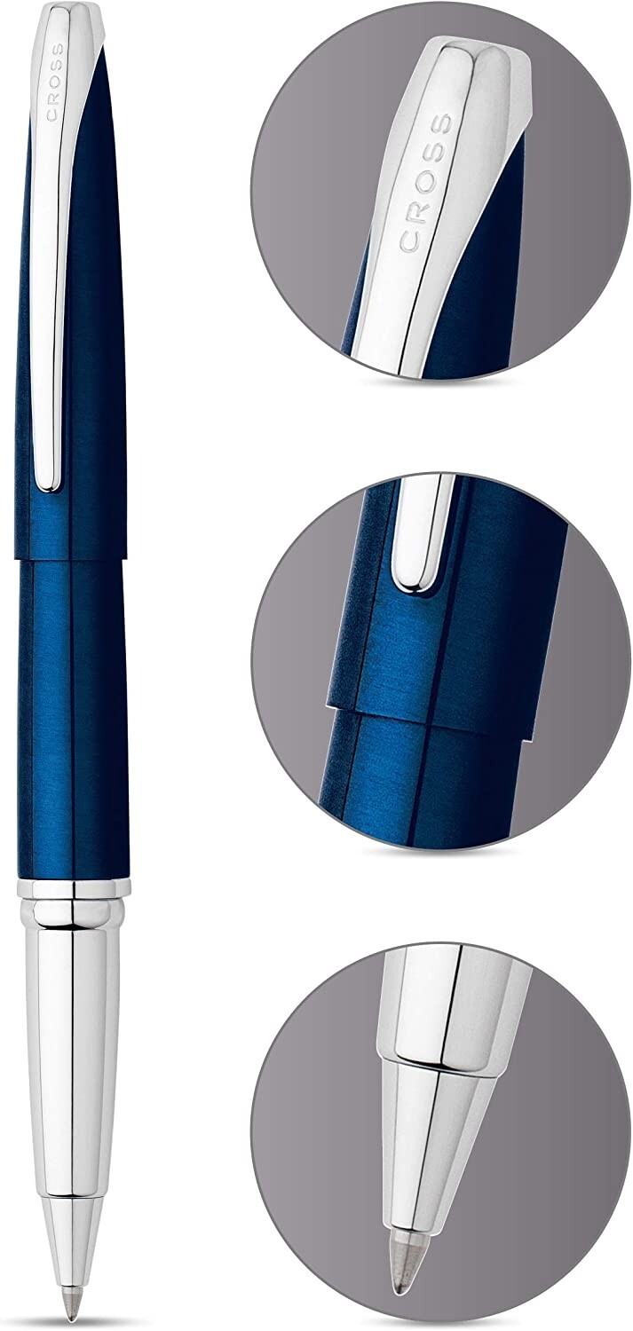 Cross Rollerball Pen ATX Translusecent Blue With Gift Box Bag Quality Material