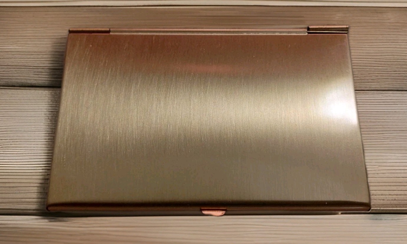 Vintage Air Force Gold Brass Business Card Holder