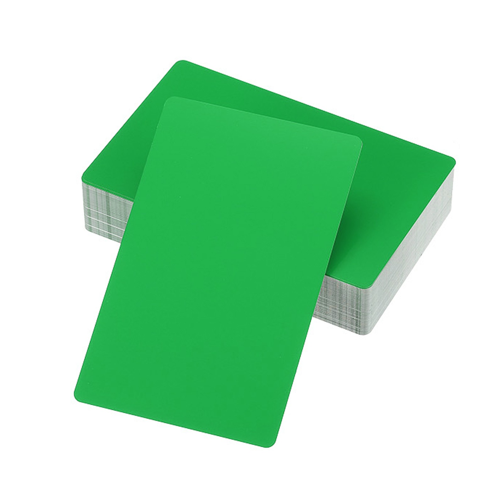 300Pcs Metal Business Cards Blank 0.45mm Thick 3.4×2.1 Inch Green