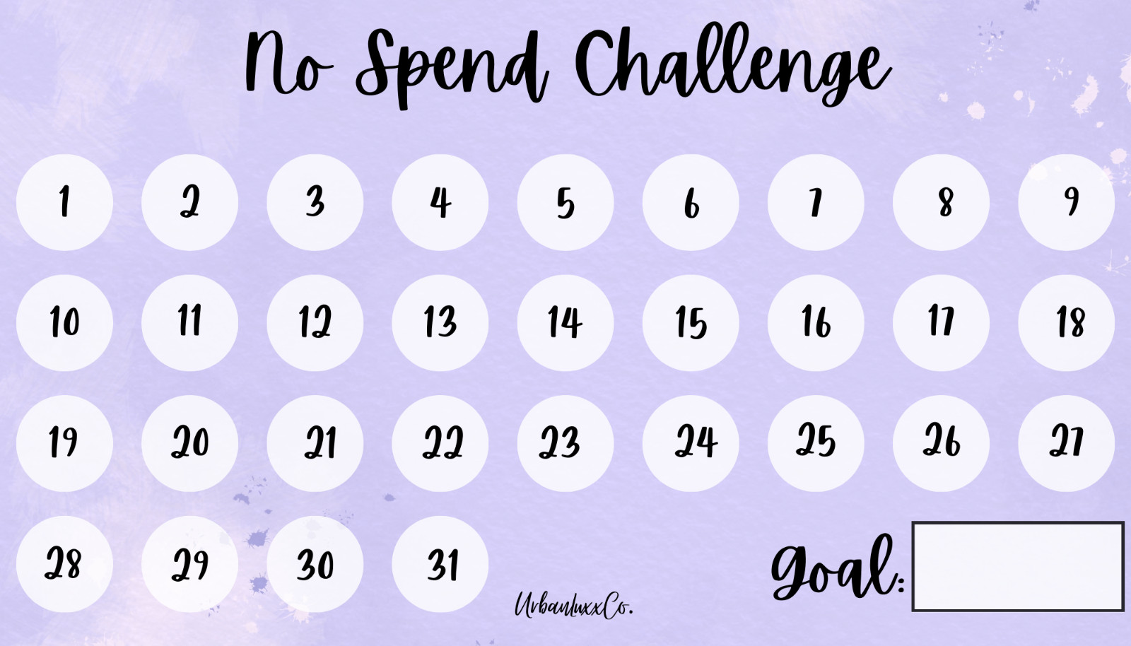 No Spend Savings Challenge Laminated Cash Envelope Budget Tracking You Pick