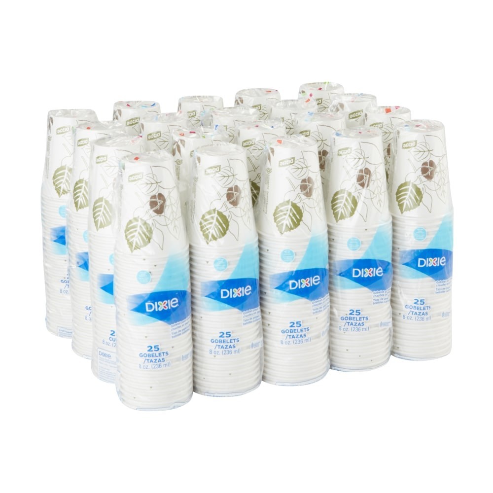 Dixie PerfecTouch Paper Hot Cups, Leaves, 8 Oz, Case Of 500 – FREE SHIPPING USA
