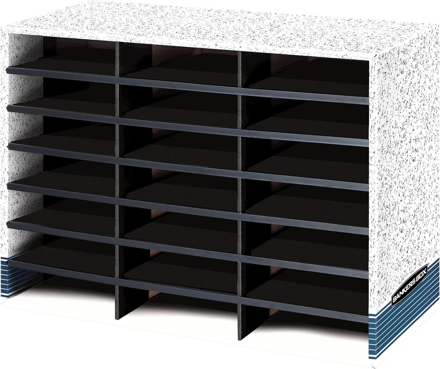 Bankers Box 21 Compartment Literature Organizer White and Blue