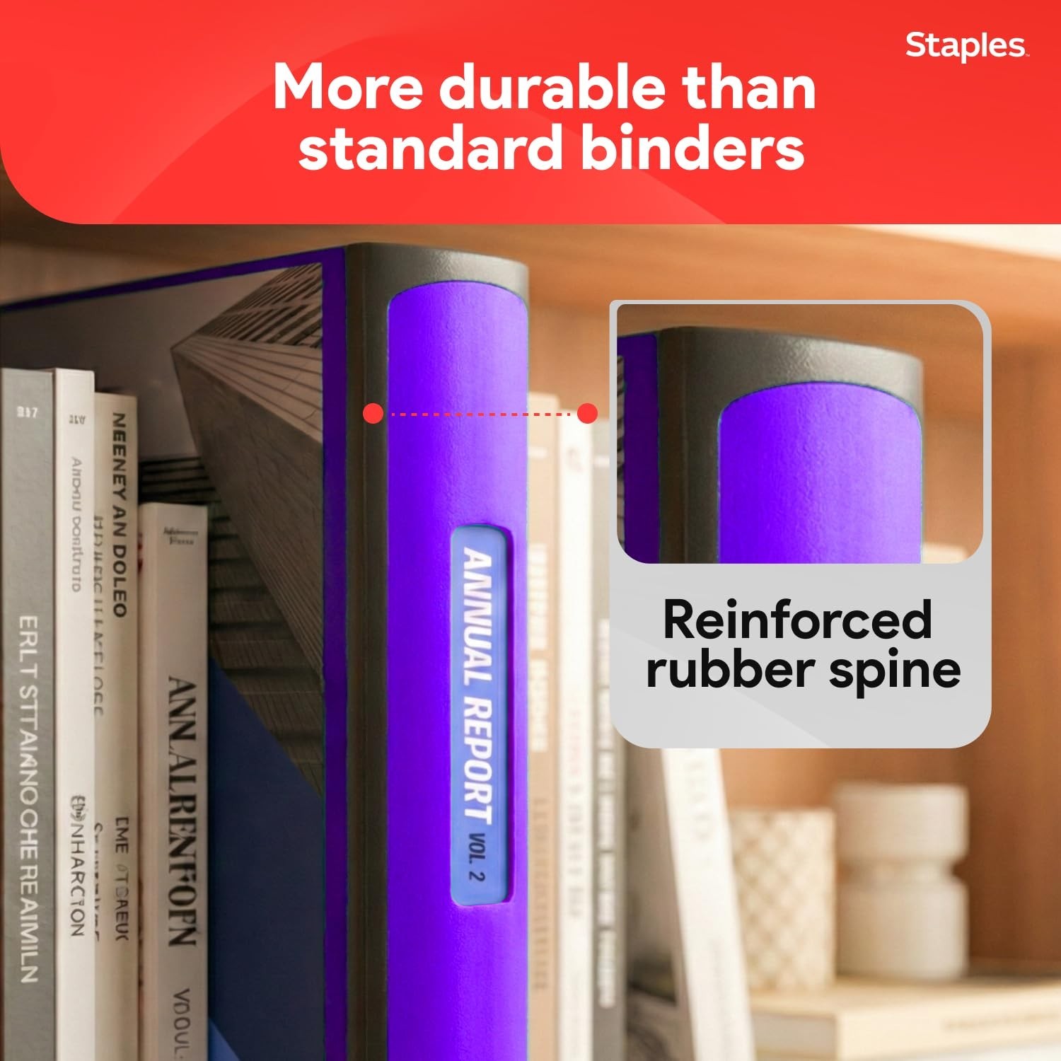 Heavy-Duty 3-Inch D-Ring Binder, Purple – Ideal for School & Office Storage