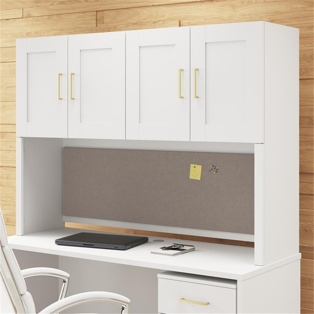 Pemberly Row 57″W Contemporary Polyurethane Acoustic Tackboard in Warm Beige