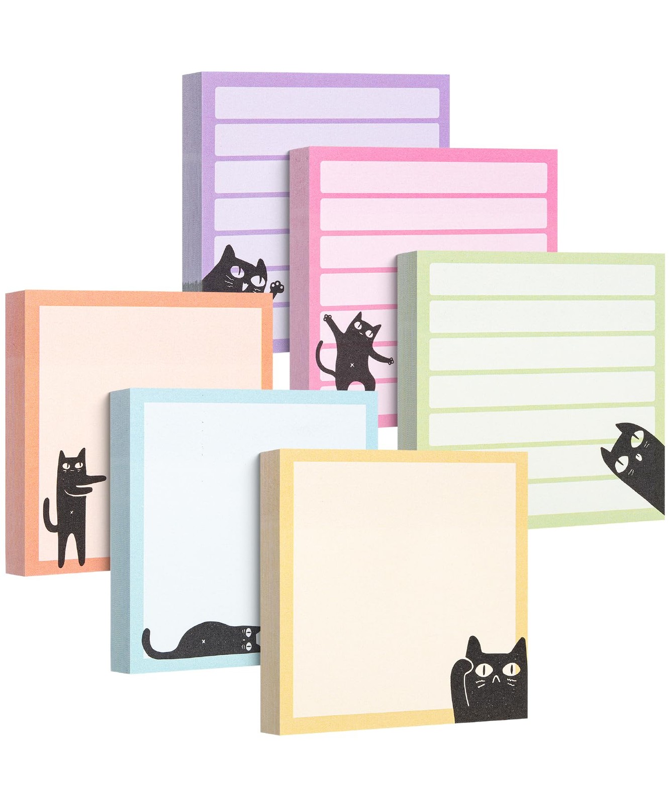 Mr. Pen- Black Cat Sticky Notes Set, 3″ x 3″, 3 inches x 3 inches,