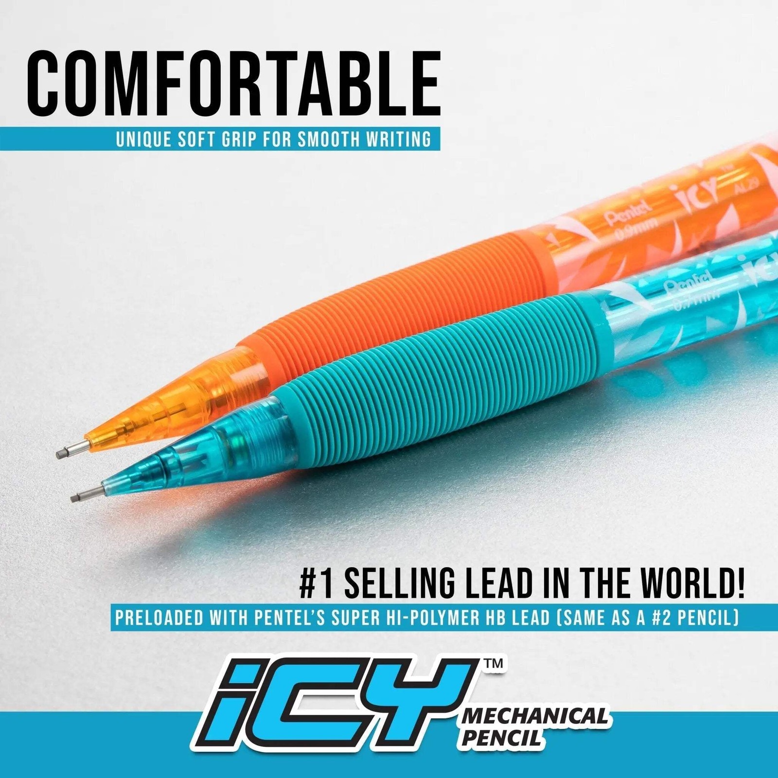 Pentel Icy Mechanical Pencil 0.9mm 5-Pk (AL29TBP5M)