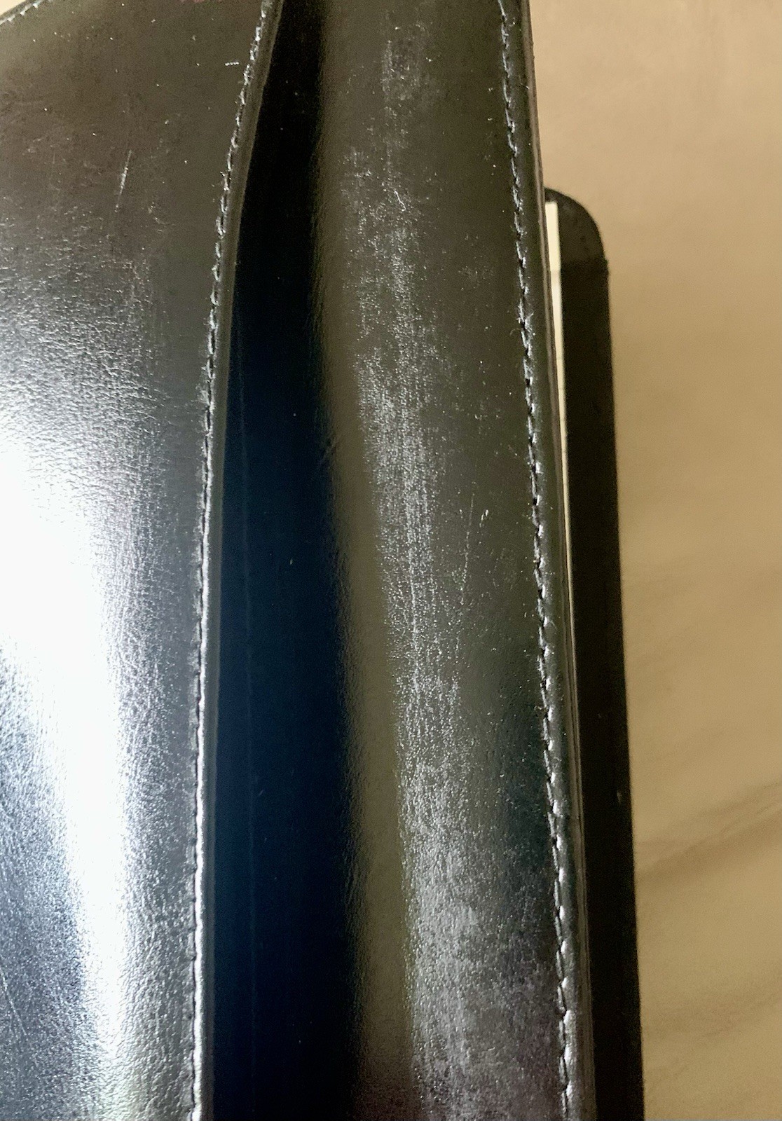 Black Leather Portfolio Folder Padfolio Business Organizer Document Plannr 10×13