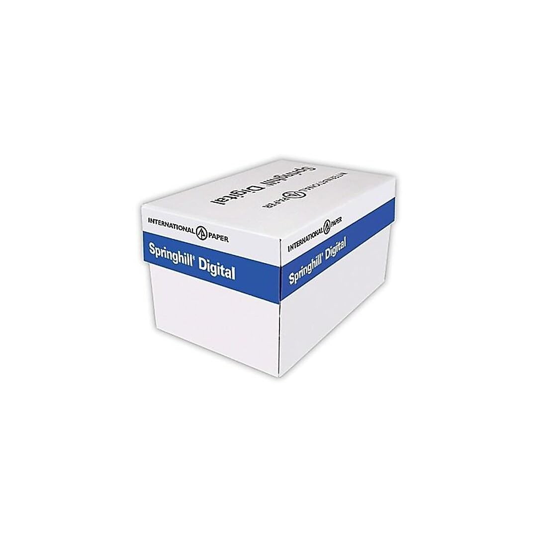 Springhill White 8.5” x 11” Cardstock Paper, 90lb, 163gsm, 2,000 Sheets (8 Reams