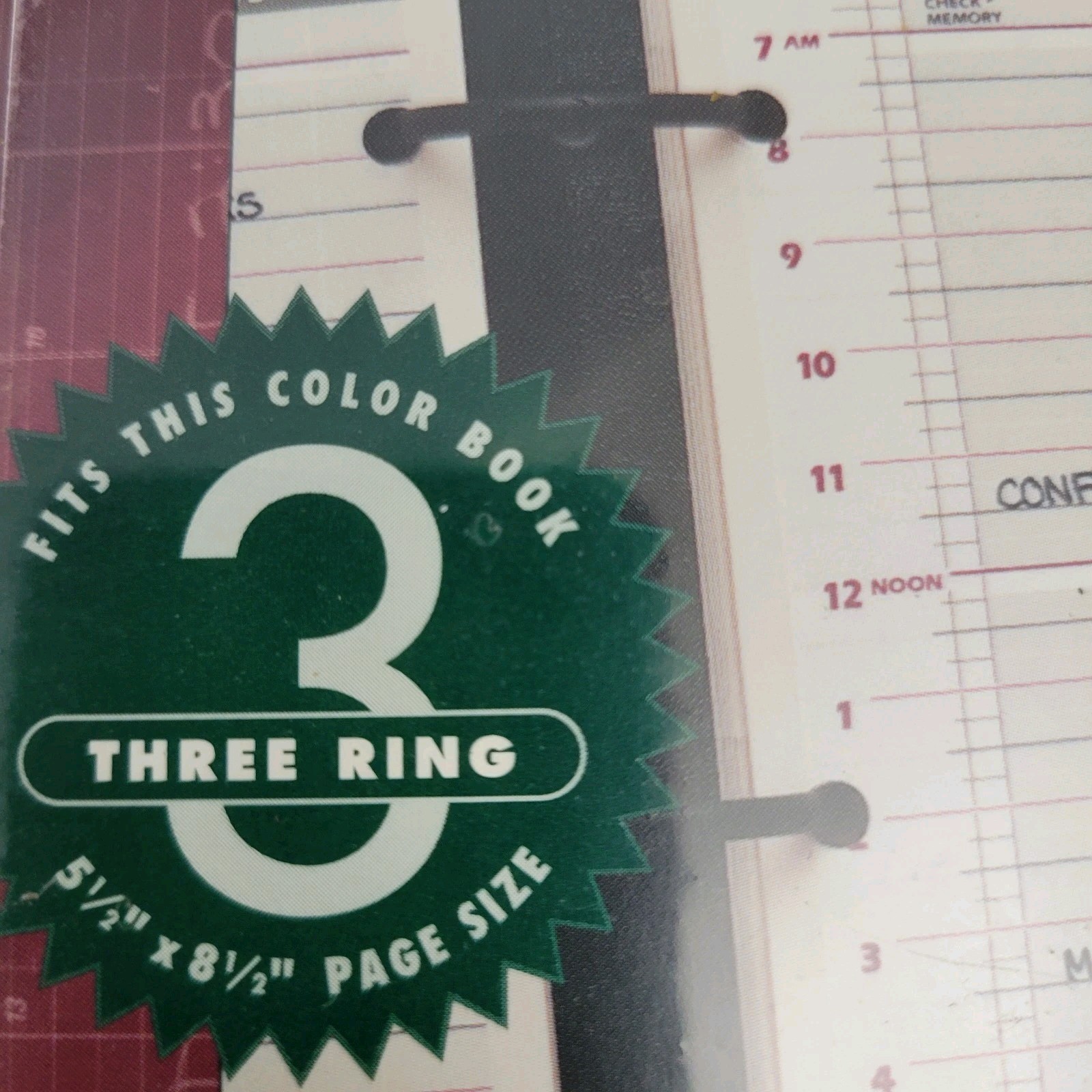 Lot 5 -Day Runner Daily Calendar Pages 5.5″ x 8.5″ Refill Pages 3 Ring Non-dated