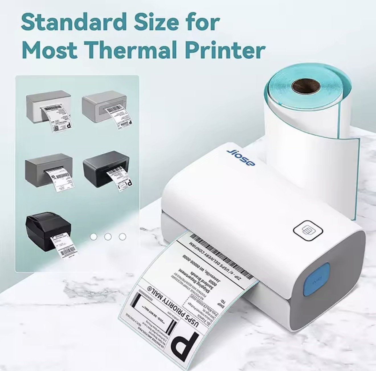 4″x6″ Direct Thermal Shipping Labels 1000 sheets for Printers Fanfold