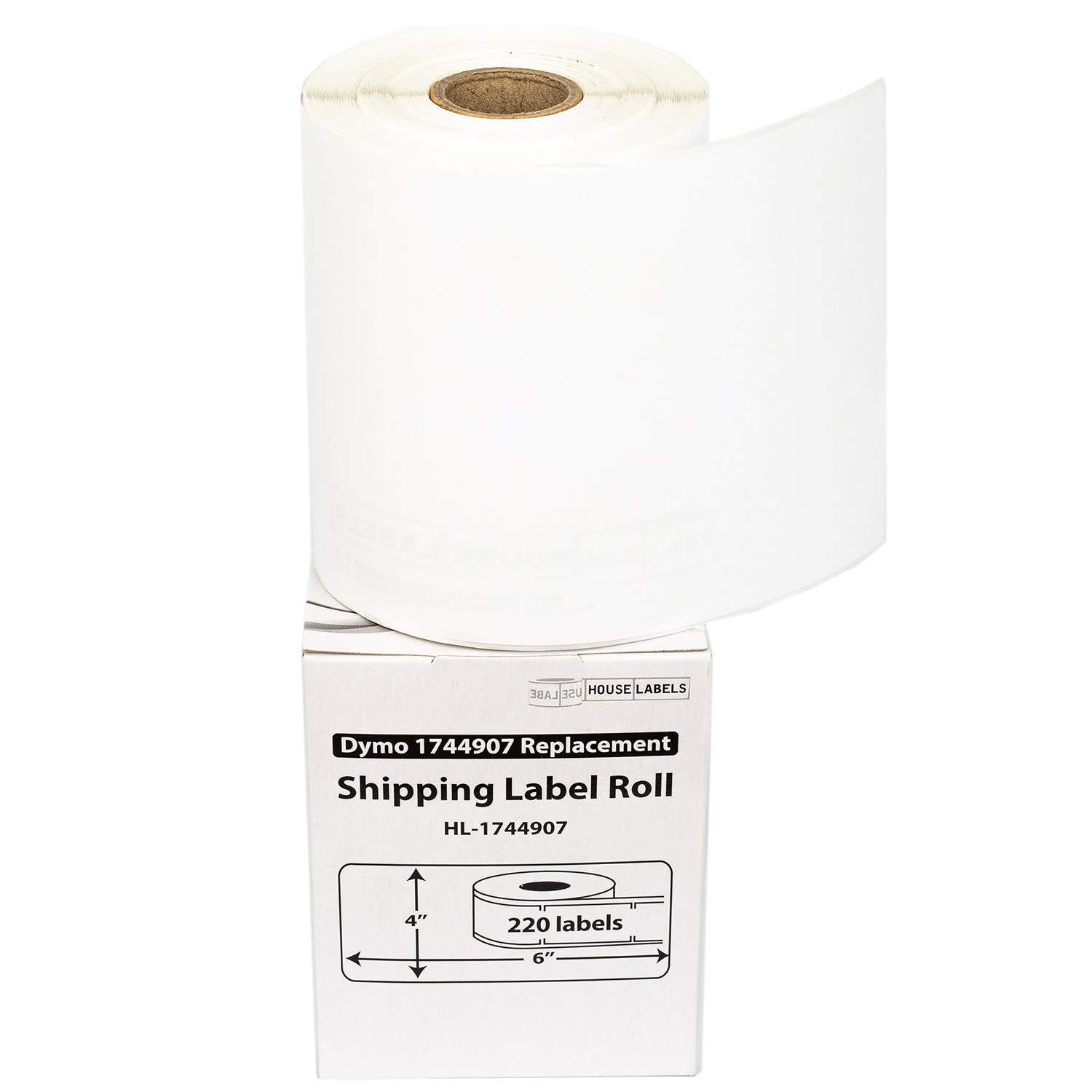 Houselabels HL-1744907 4 x 6 Inches Dymo-Compatible 1744907 4 X 6 Inch, White