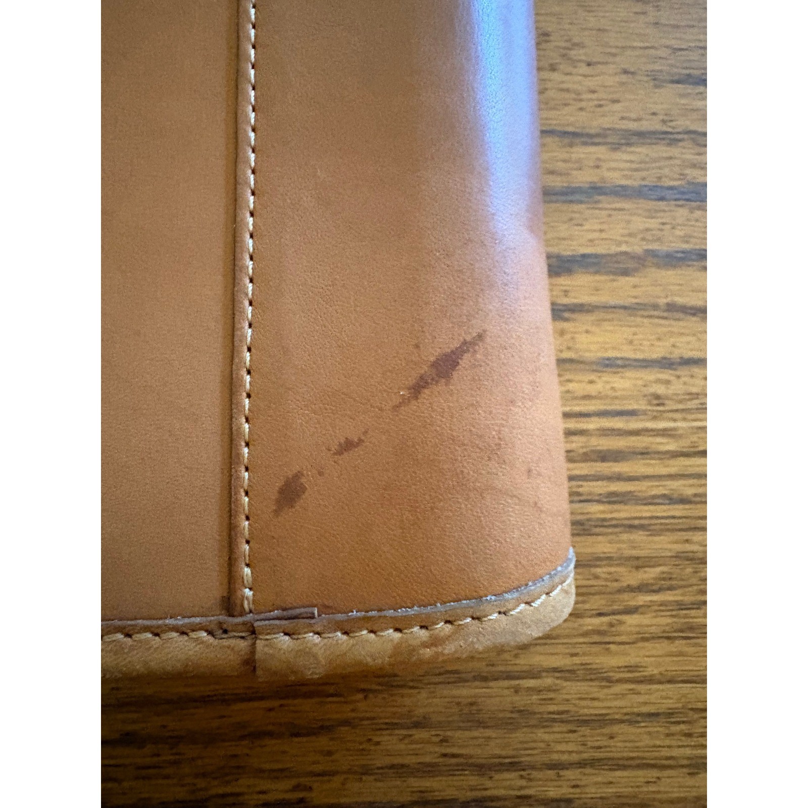 Coach Vintage Tan Leather Zip Around Portfolio Organizer Document Case Tan