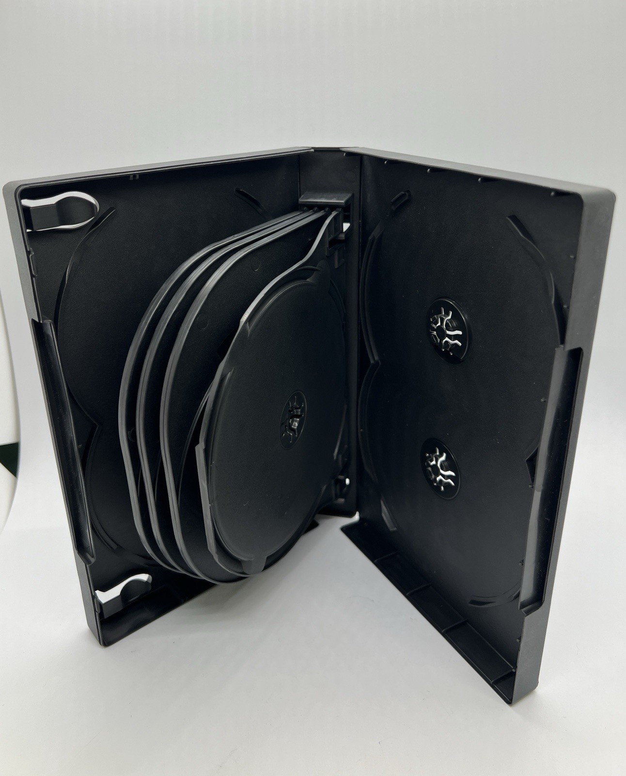 ONE NEW TOP QUALITY 1.25″ MULTI-11 DISC DVD CASE, BLACK, 8” EXTRA LONG, DH11-L