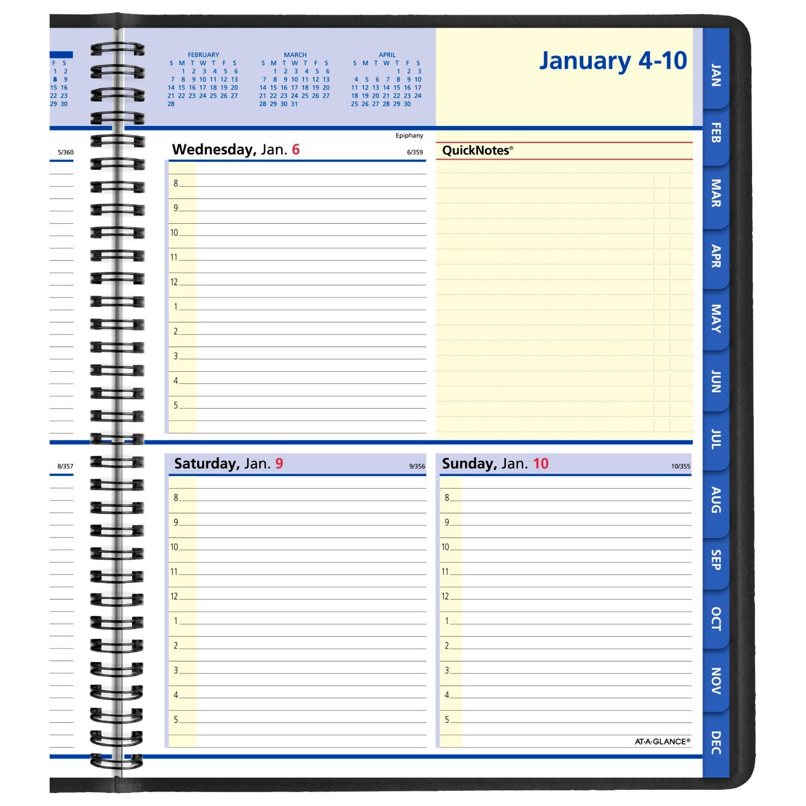 2026 At-A-Glance QuickNotes 76-01-05 Weekly Monthly Appointment Book 8 x 10″