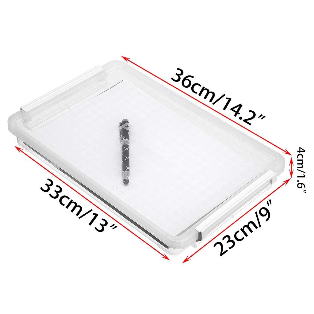 A4 Plus Clear Transparent PP Plastic Stackable Storage Box Desk Paper Magazin…
