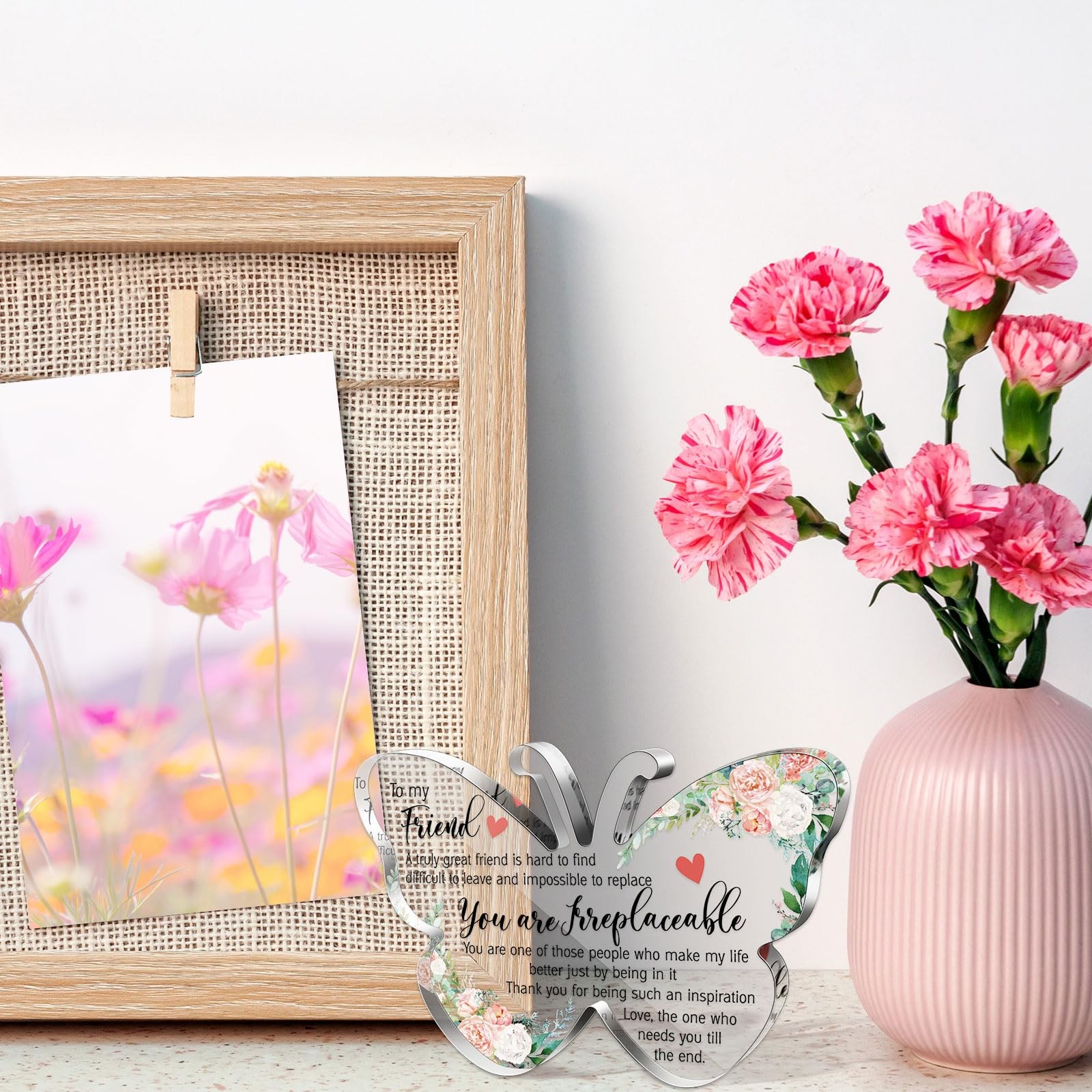 Spiareal Friends Gifts for Women 5.91 x 3.9 x 0.55 inches, Pink, Rose
