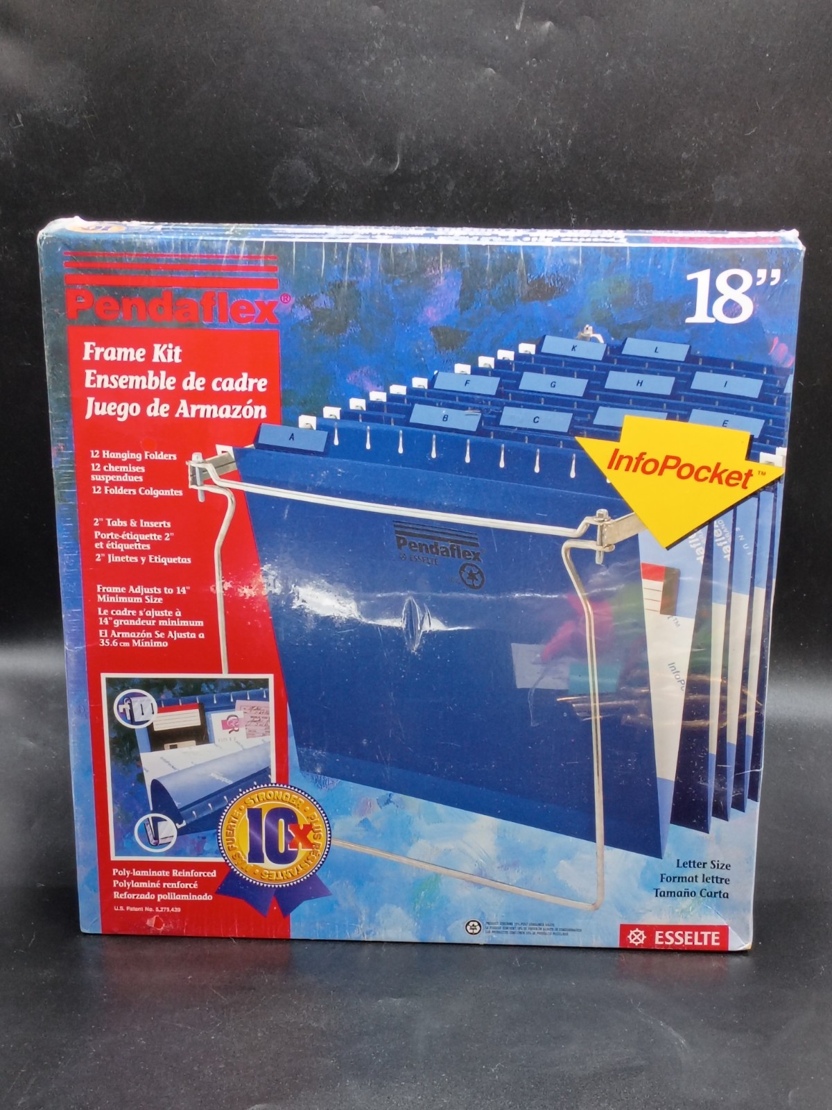 Pendaflex Frame Kit 18″ Letter Size 12 Hanging Folders New Sealed Esselte