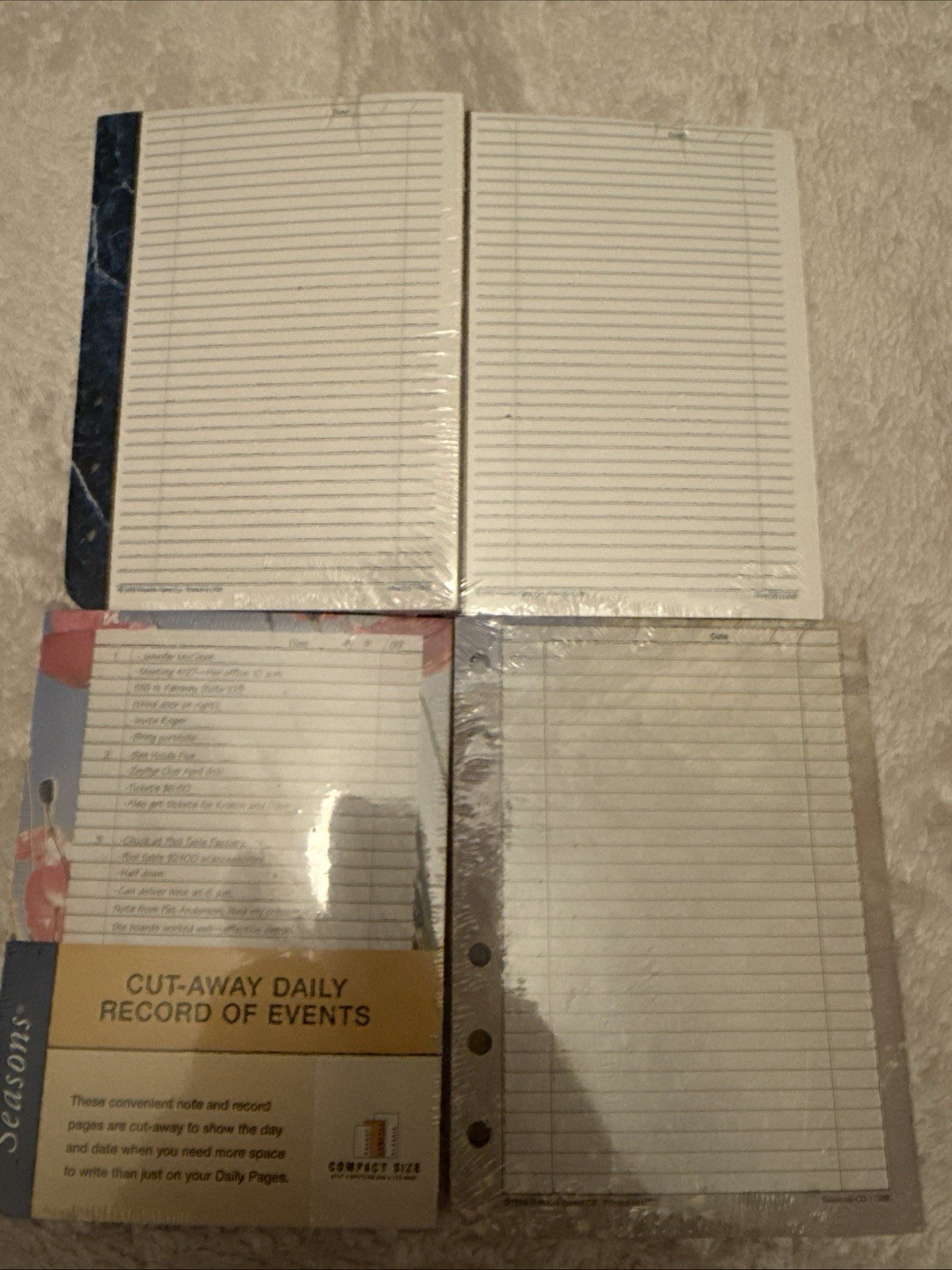 Lot of 4 Franklin Planner Refills Compact Lied Pages 4.25″ x 6″