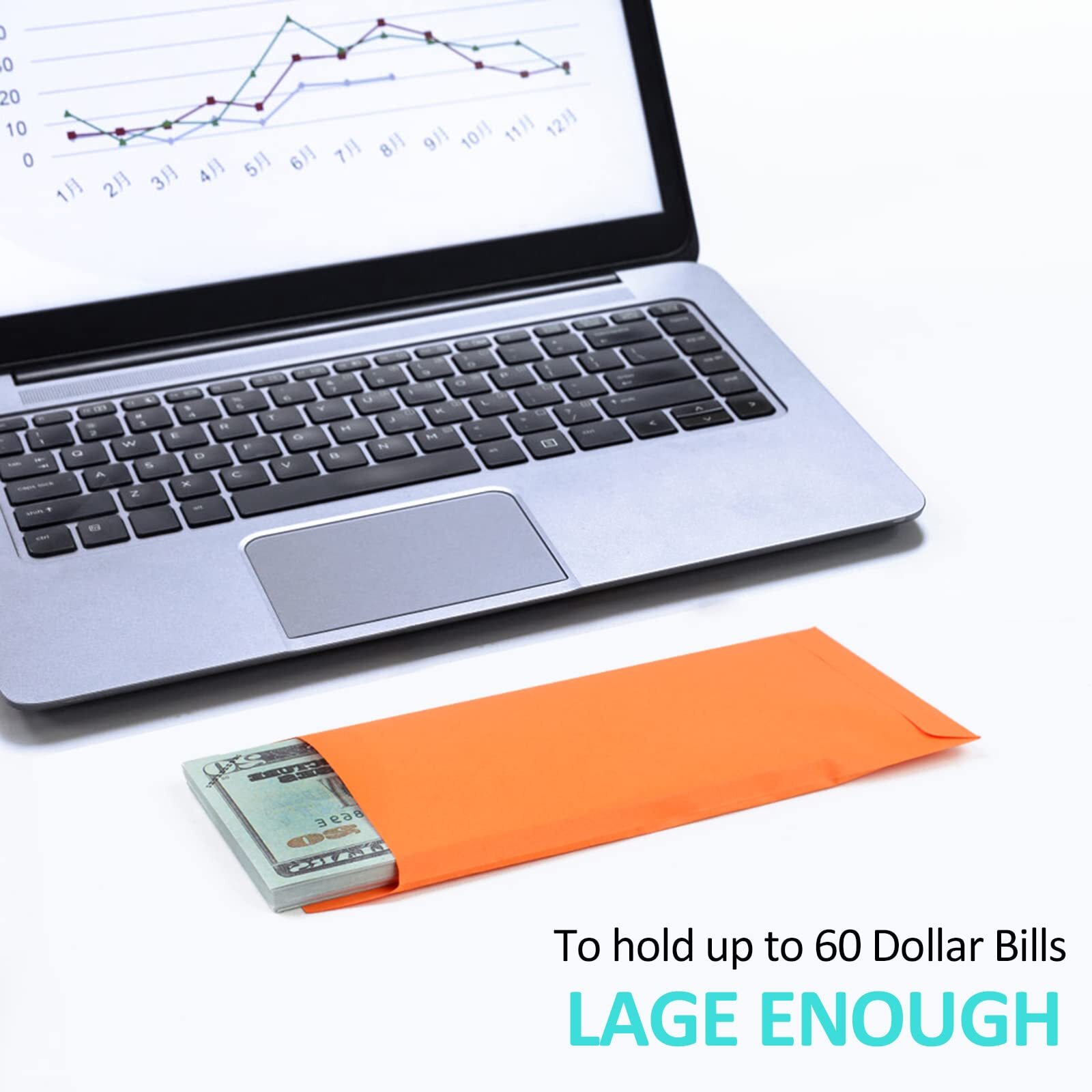 Colorful Cash Envelopes 120 Pack 3.5 X 6.5 Inch – Money Envelopes for Cash, 80 G