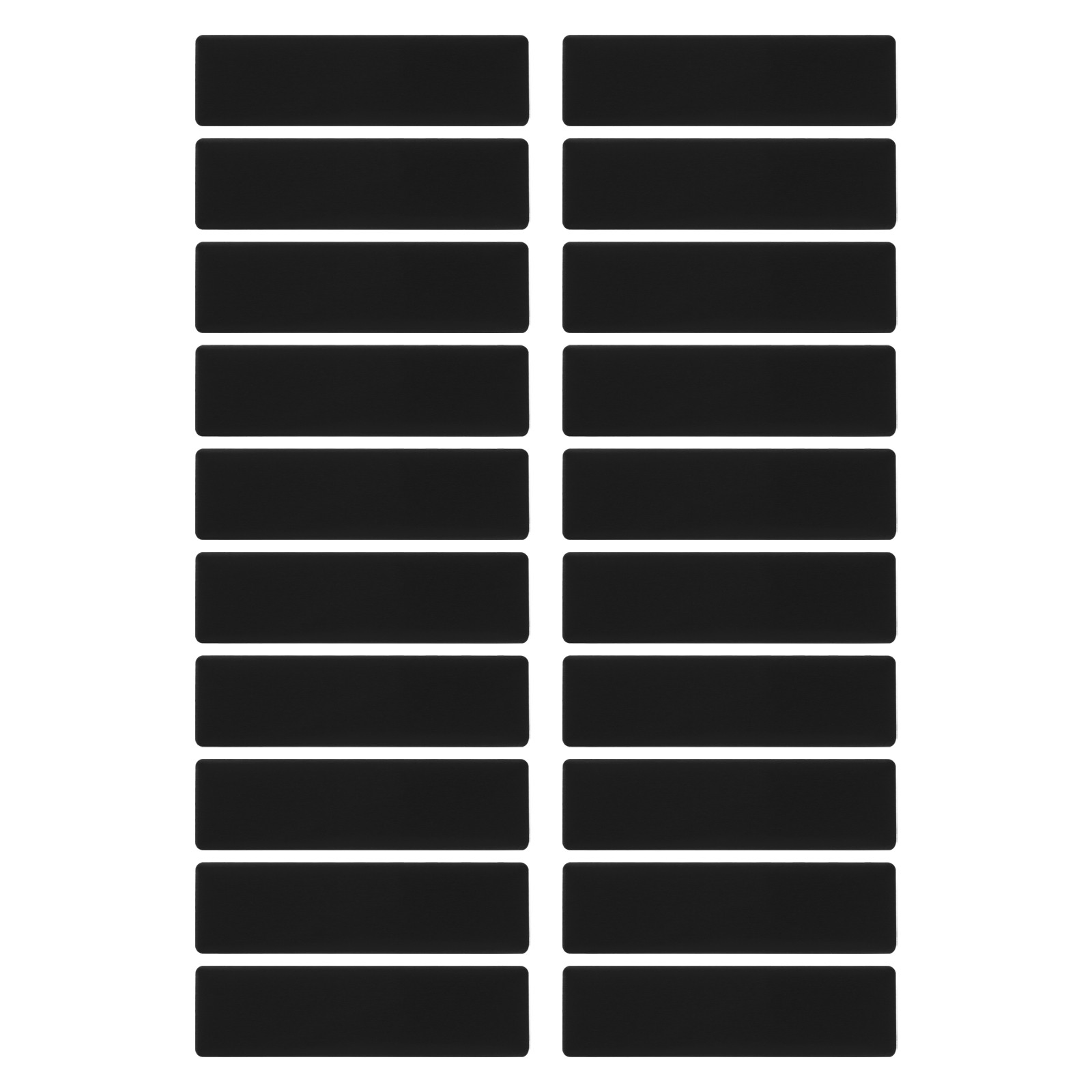 20Pcs Blank Name Plates Anodized Aluminium Laser Engraved Black 3 x 1 Inch