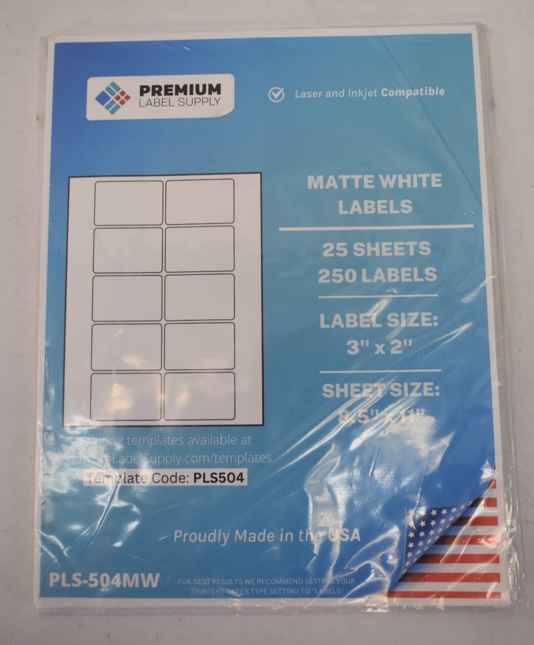 Premium Label Supply White Adhesive Labels 3″ x 2″ PLS504 250 Pack PLS504