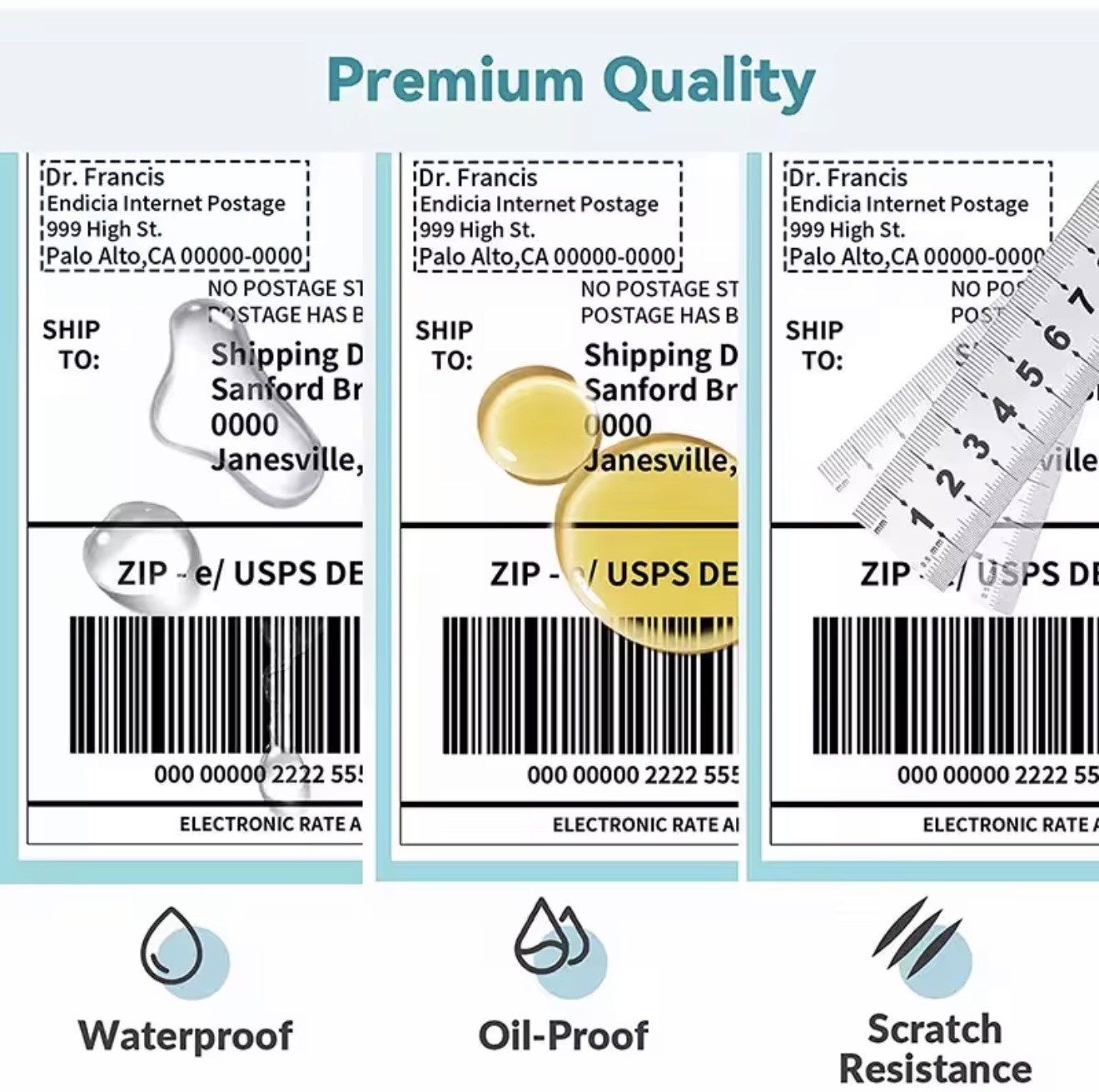 4″x6″ Direct Thermal Shipping Labels 1000 sheets for Printers Fanfold