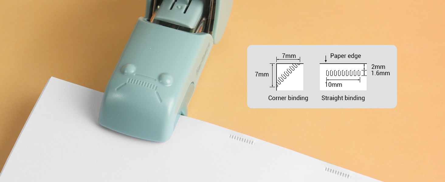 Kokuyo Stapleless Stapler, Harinacs Desktop & Handheld Staple-Free, Up to 5