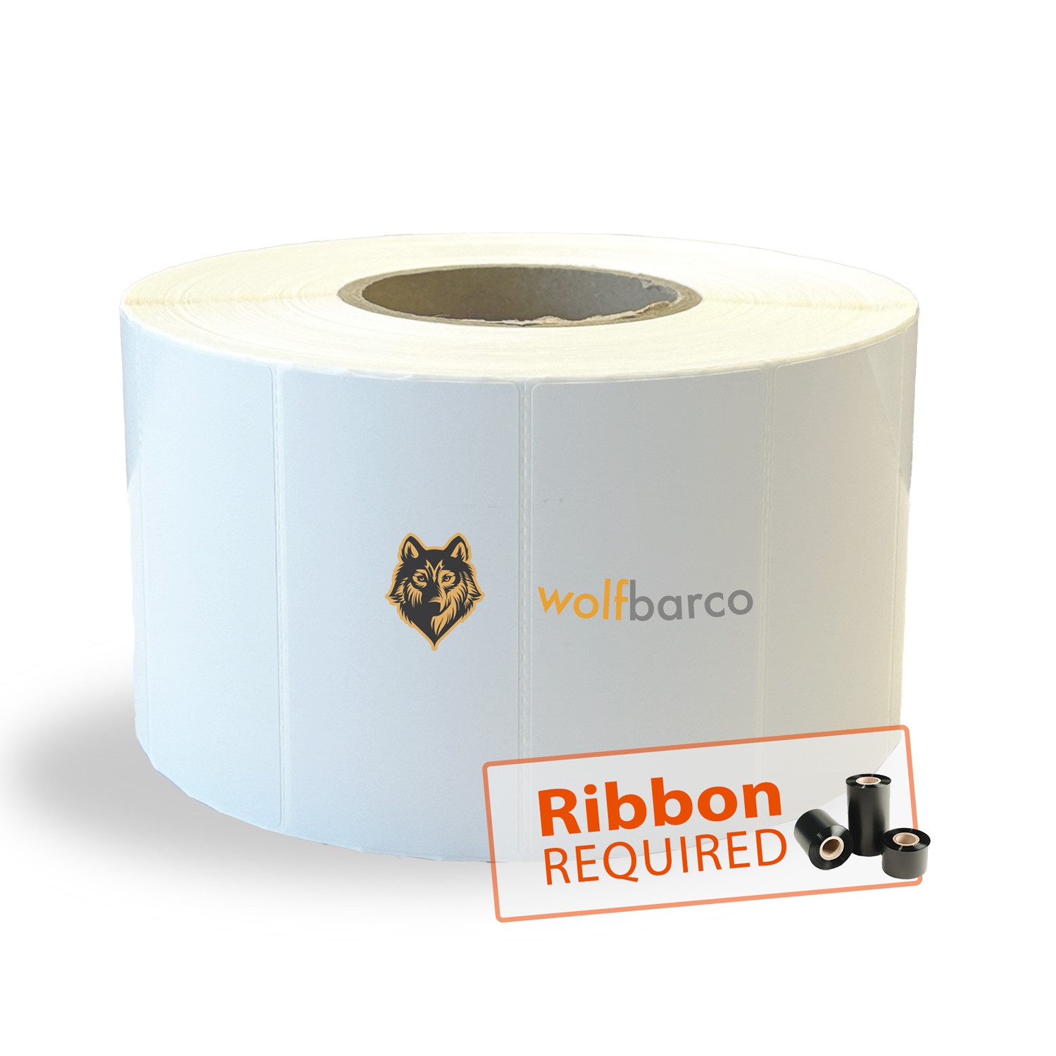 4″ x 2″ Thermal Transfer Paper White, with perf, 3″ core, 3000 labels / roll, 4