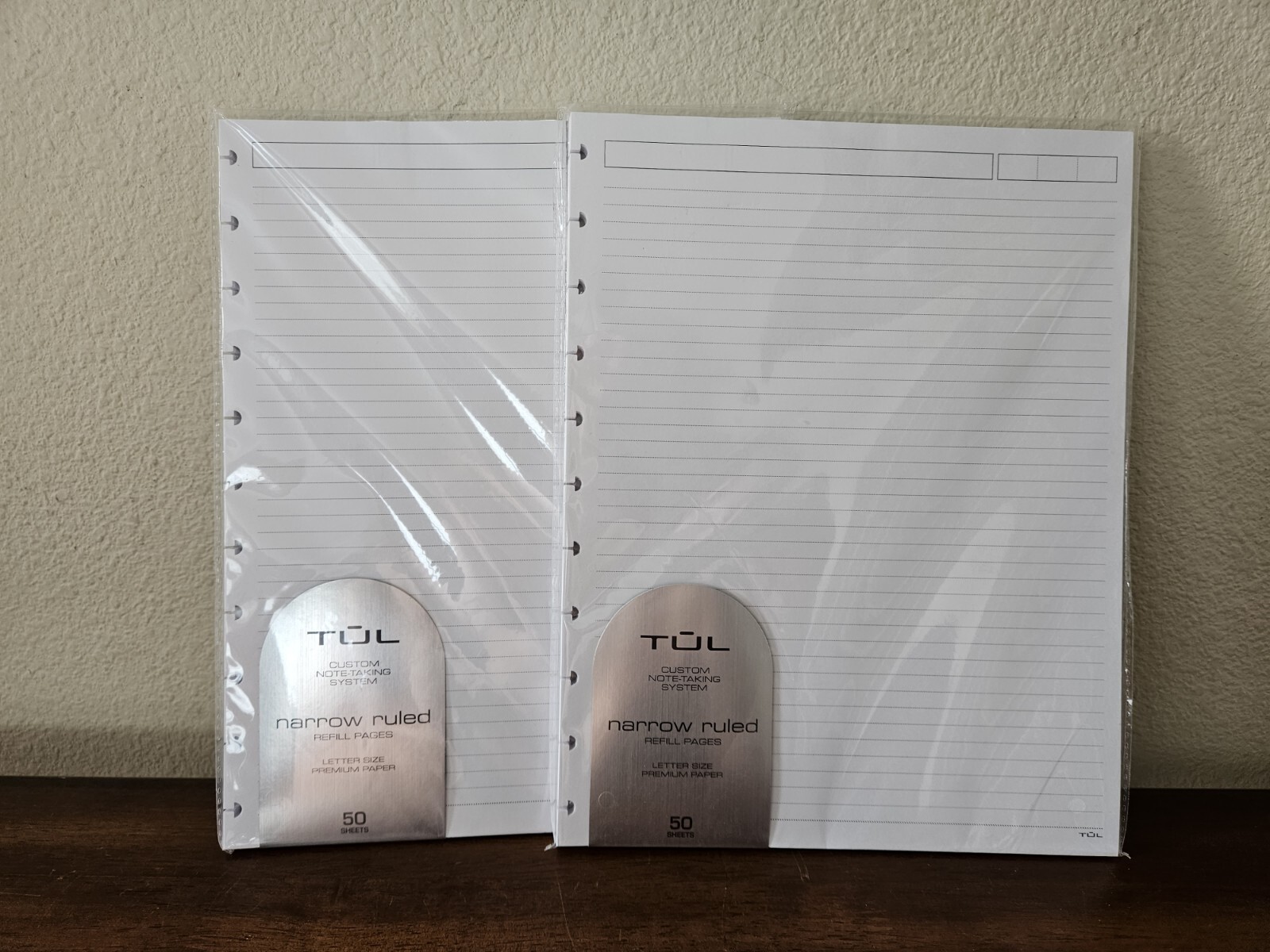 TUL Custon Note Taking System Narrow Ruled Refill 50 Pages Letter. Lot of 2 Pks