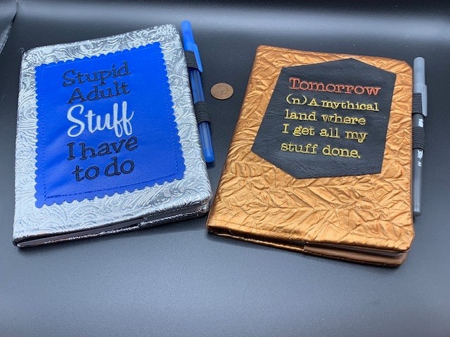 NEW 2 Lined notebooks in Covers “Tomorrow..” and “Stupid Adult Stuff” Free ship