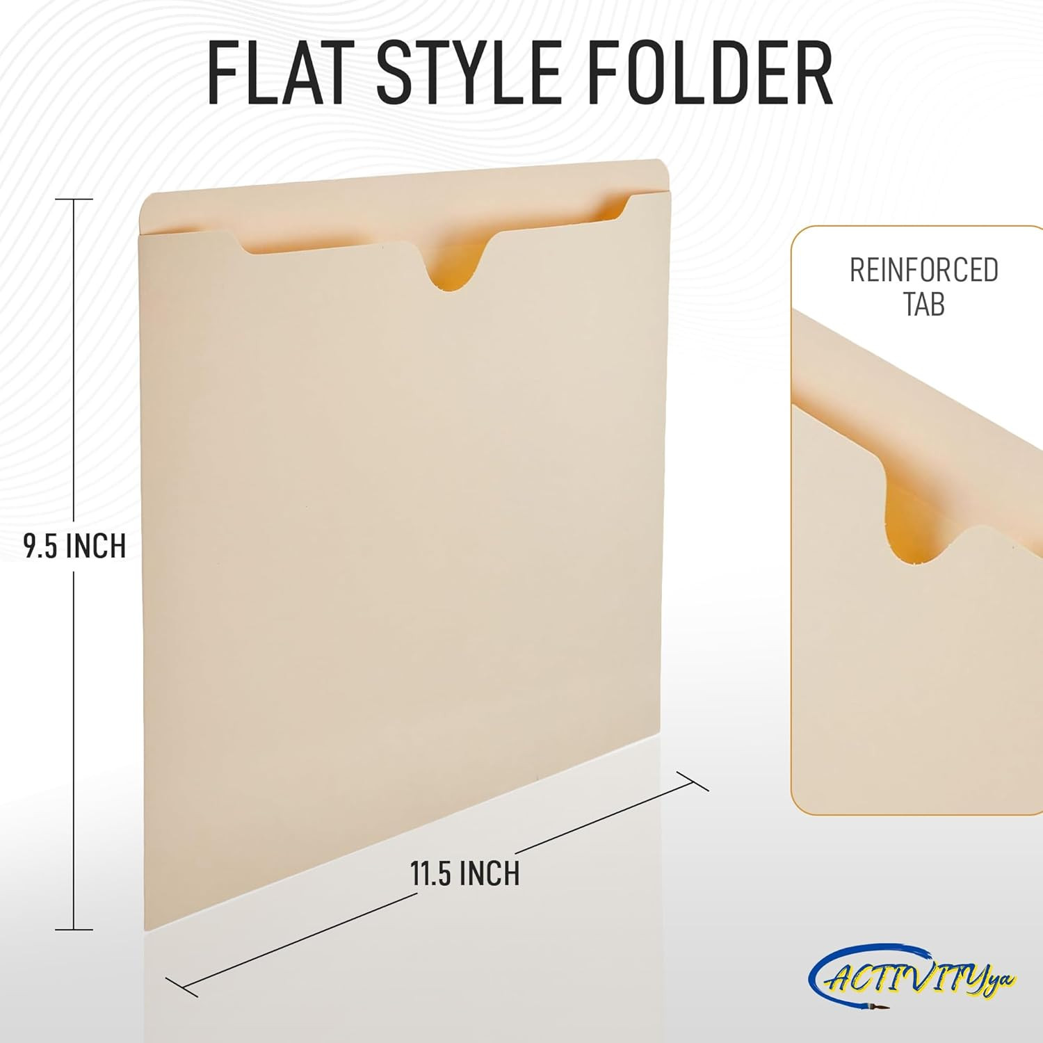 Manila File Jackets, Flat-No Expansion, Letter Size, Reinforced Straight-Cut …