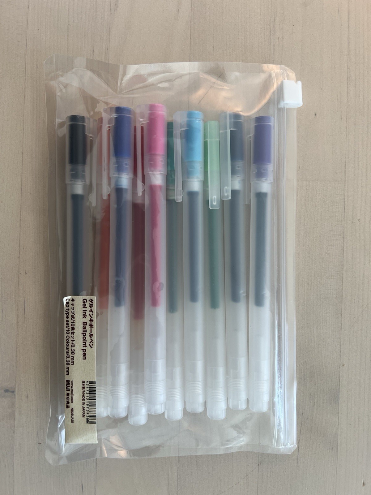 Muji Gel Ink Ballpoint Pens .38 10 Pack