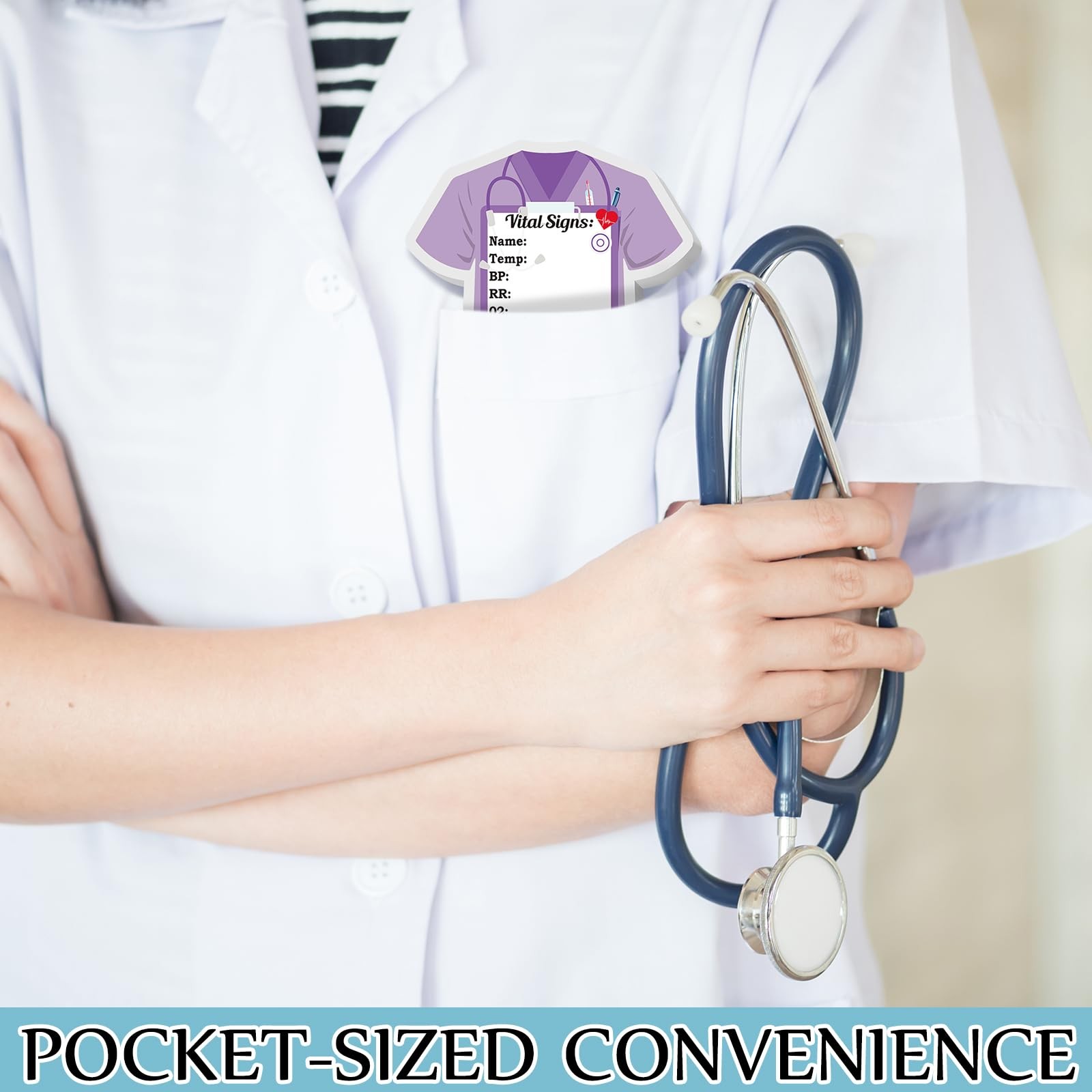 24 Pads 720 Sheets Nurse Sticky Notes Vital Signs CNA Week Gifts Medical Assi…
