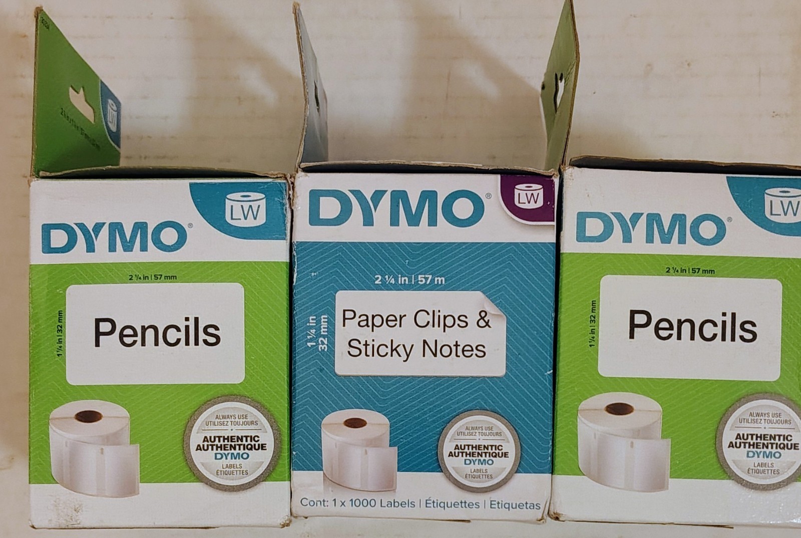 Dymo #30334 2-1/4″ x 1-1/4″ Multipurpose Labels Set of 3 NEW in box FREE SHIP