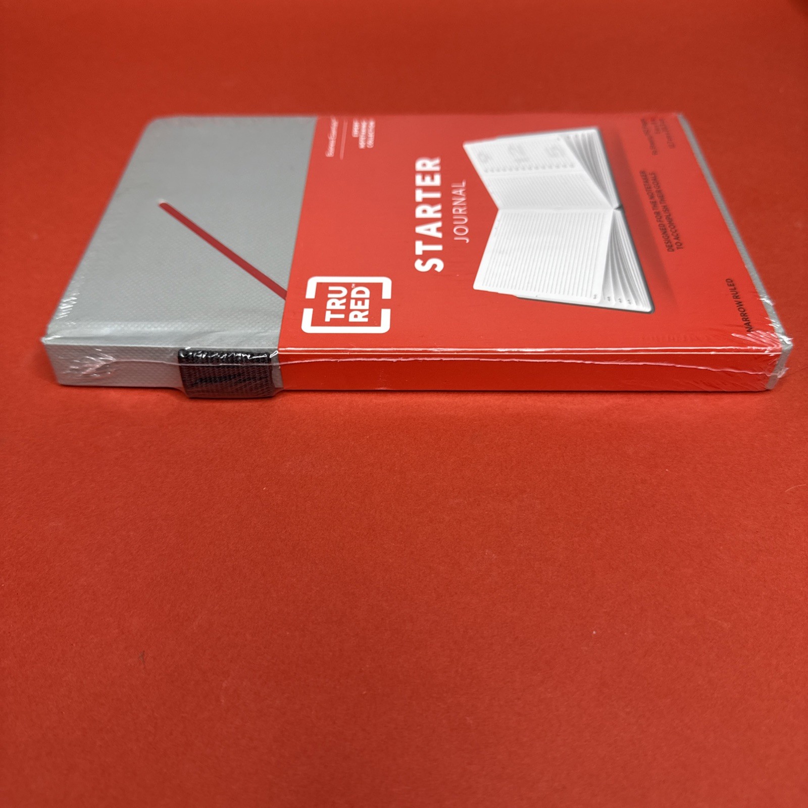 New Tru Red Large Starter Journal, Narrow Rule, Gray Cover, 8 X 10, 192 Pgs