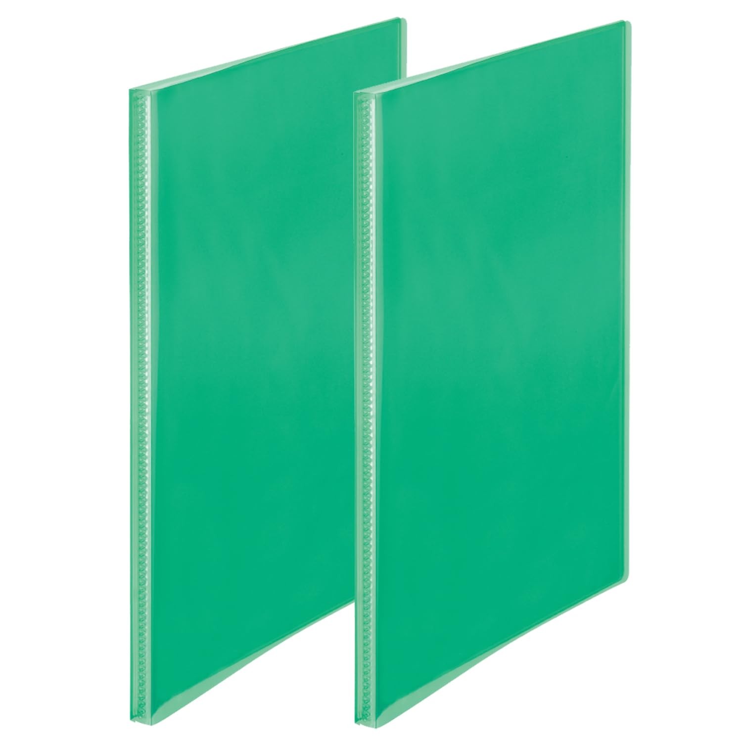 PLUS clear file A4 40 pockets 2-pack Green FC-240SC