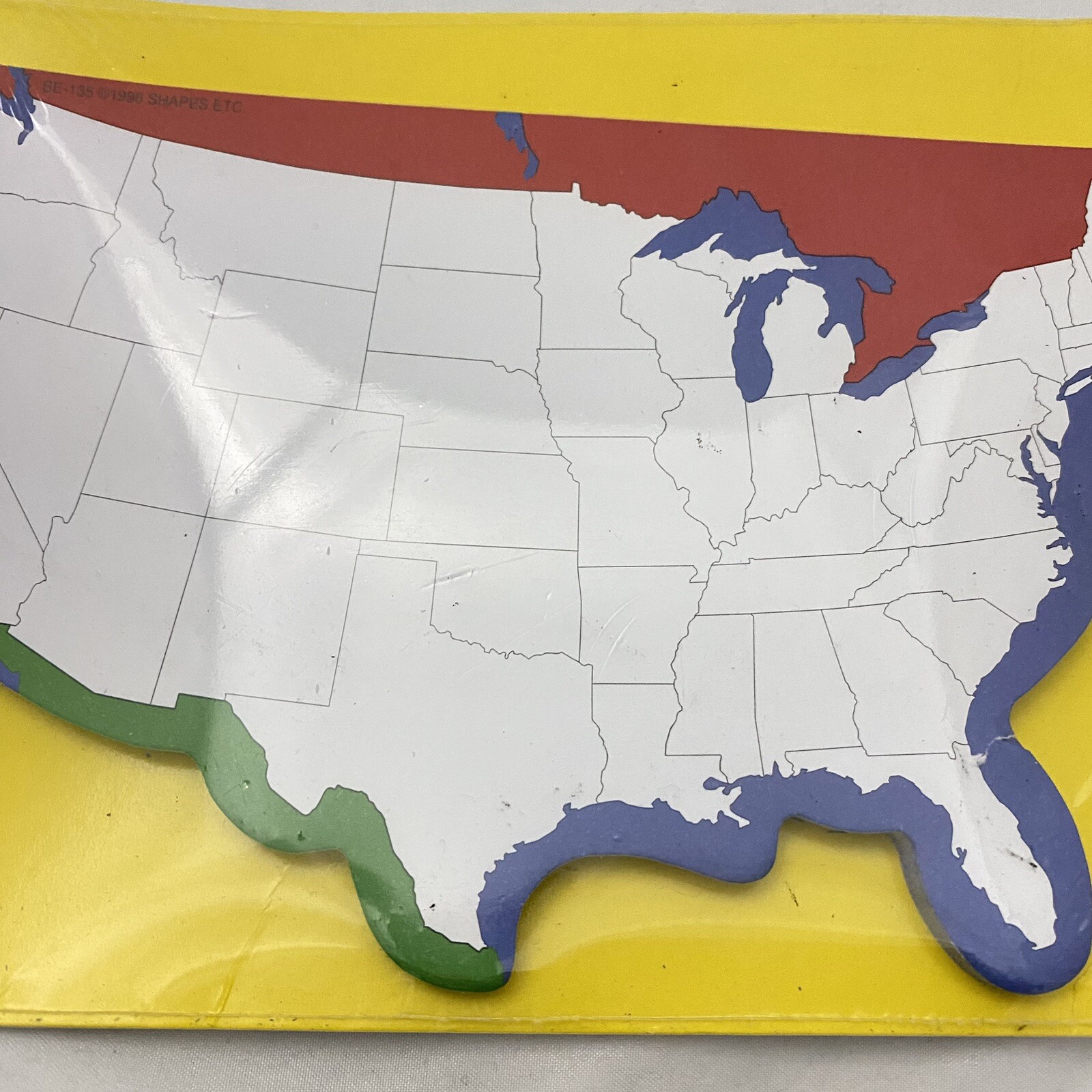 USA United States Of America Map Shape Vintage Notepad Shapes Etc 50 Sheets