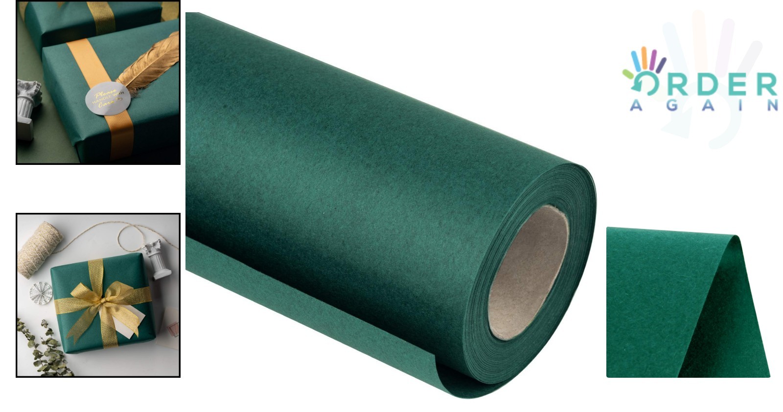 Kraft Paper Roll 18x100ft Recyclable Sustainable Gift Wrap Packaging Arts