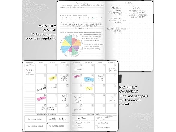 Hourly Planner w/ Time Slots Black A5 (5.5” x 8.3”)