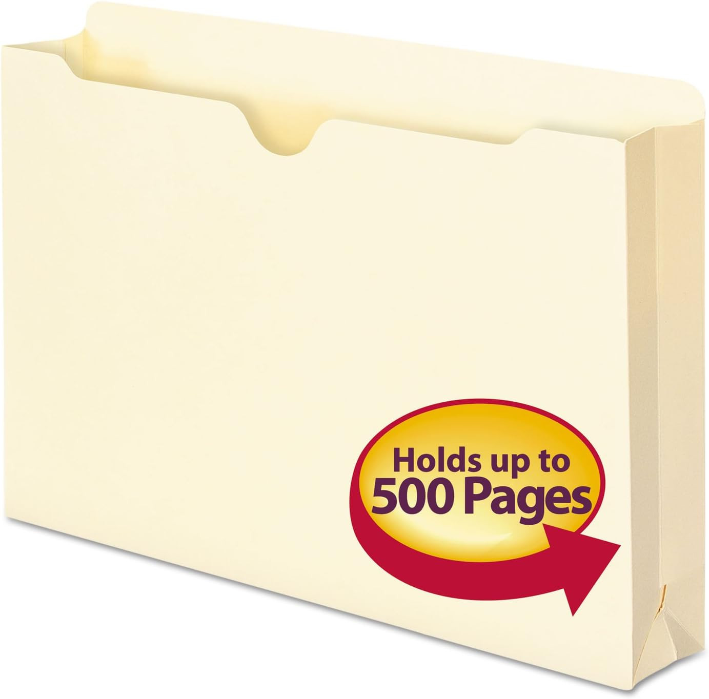 File Jacket, Straight-Cut Tab, 2″ Expansion, Legal Size, Manila, 50 per Box (764