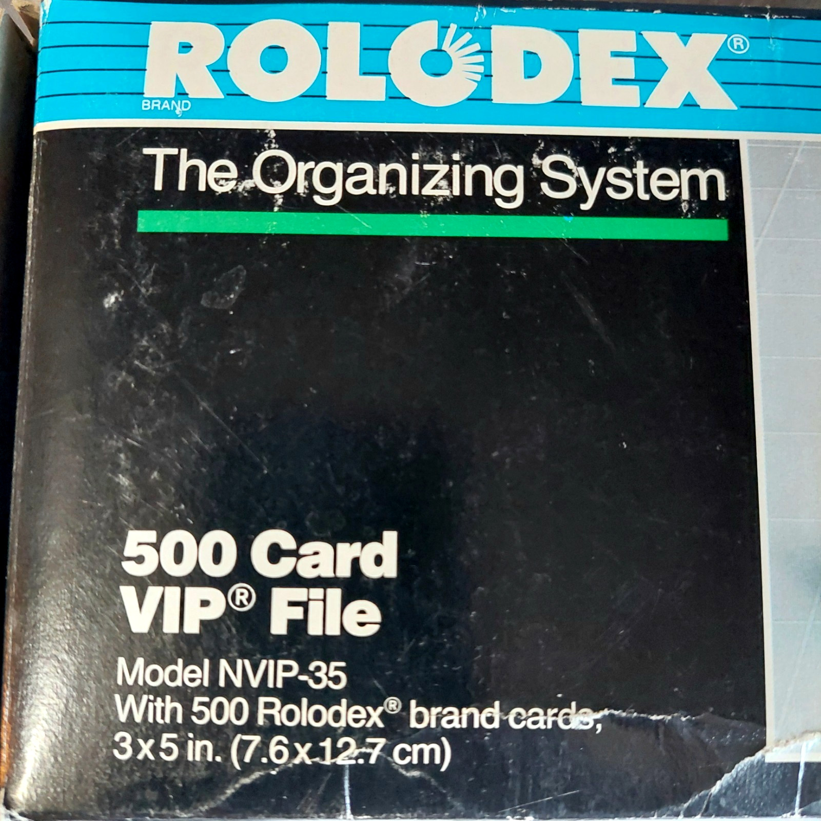 VTG 1990 Rolodex in Box model NVIP-35 good condition 500 card file unused Read