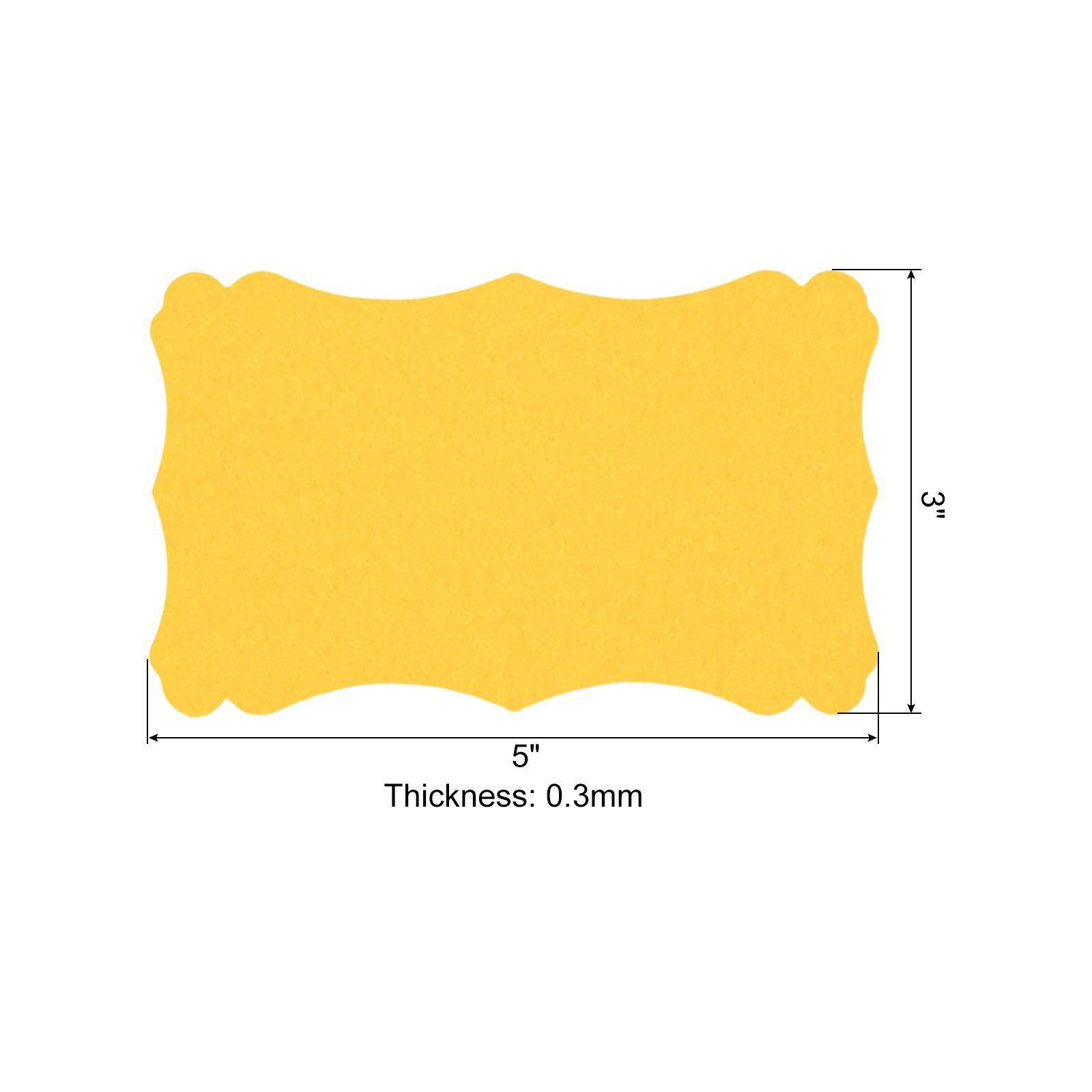 3″x5″ Blank Paper Business Cards 50 Pack Index Flash Cards Yellow